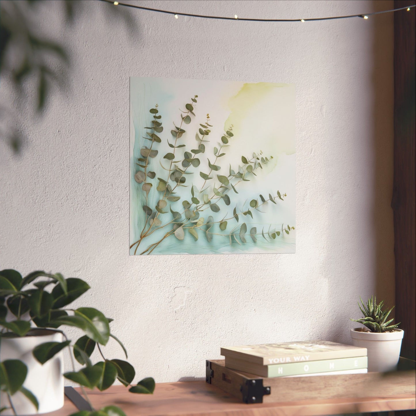 Affiches mates d'eucalyptus, art mural élégant, décoration intérieure, impressions inspirées de la nature, cadeaux pour les amoureux des plantes, décoration botanique
