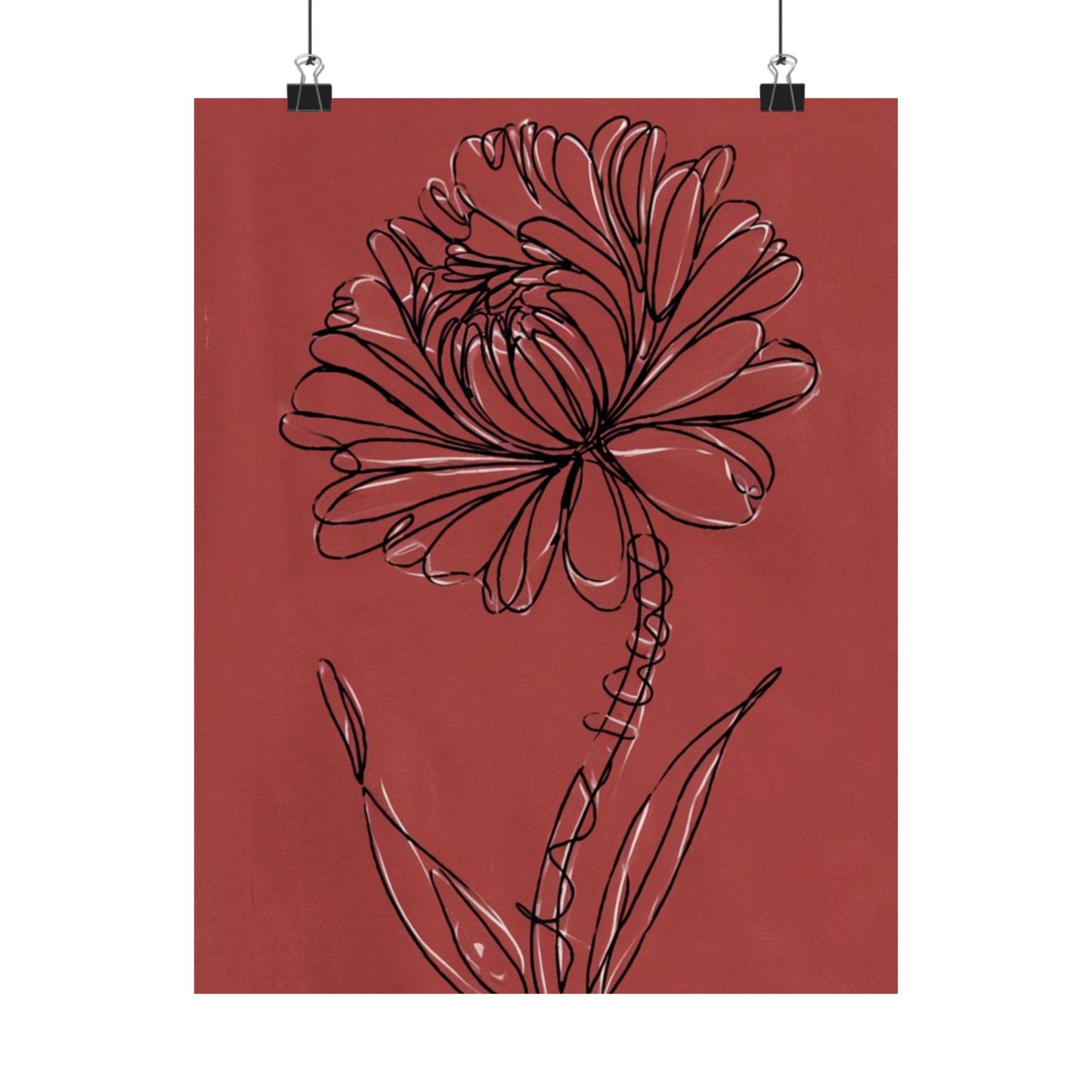 Vertical Poster - Artistic Floral Modern Wall Art Decor
