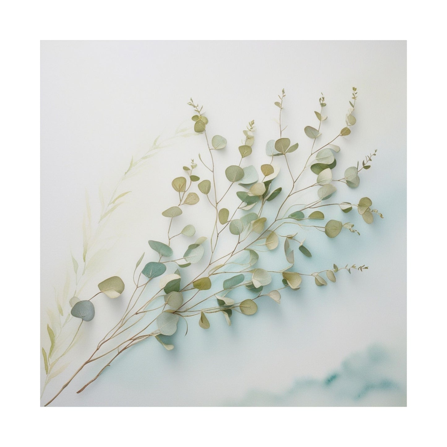 Téléchargement numérique : Affiche murale élégante à l'eucalyptus, impression d'art botanique, décoration d'intérieur minimaliste, cadeau inspiré de la nature, art mural écologique