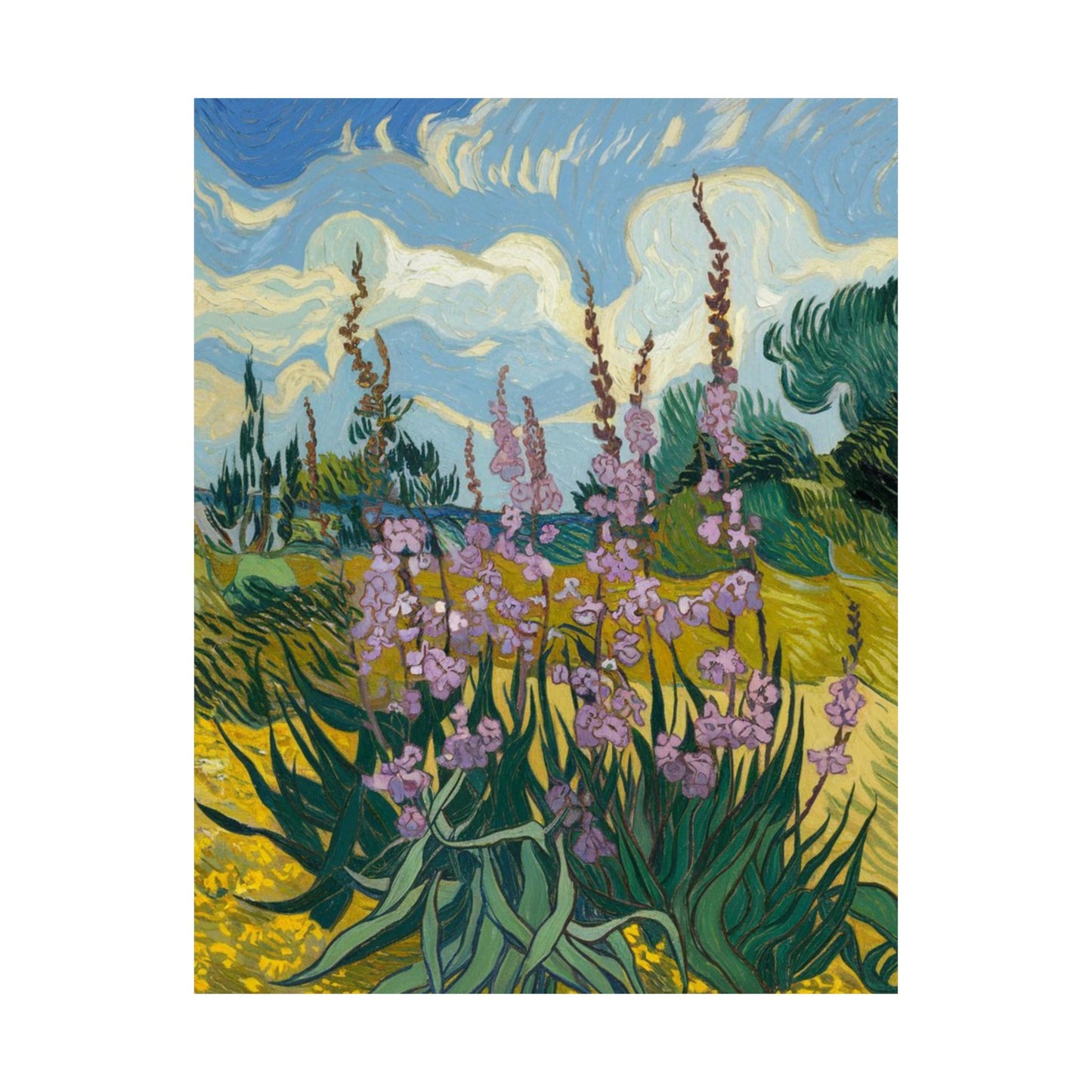 Impression d'art floral, décoration murale botanique, décoration d'intérieur élégante, inspiration nature, cadeau pour elle, décoration pour amateurs d'art, impressionnisme