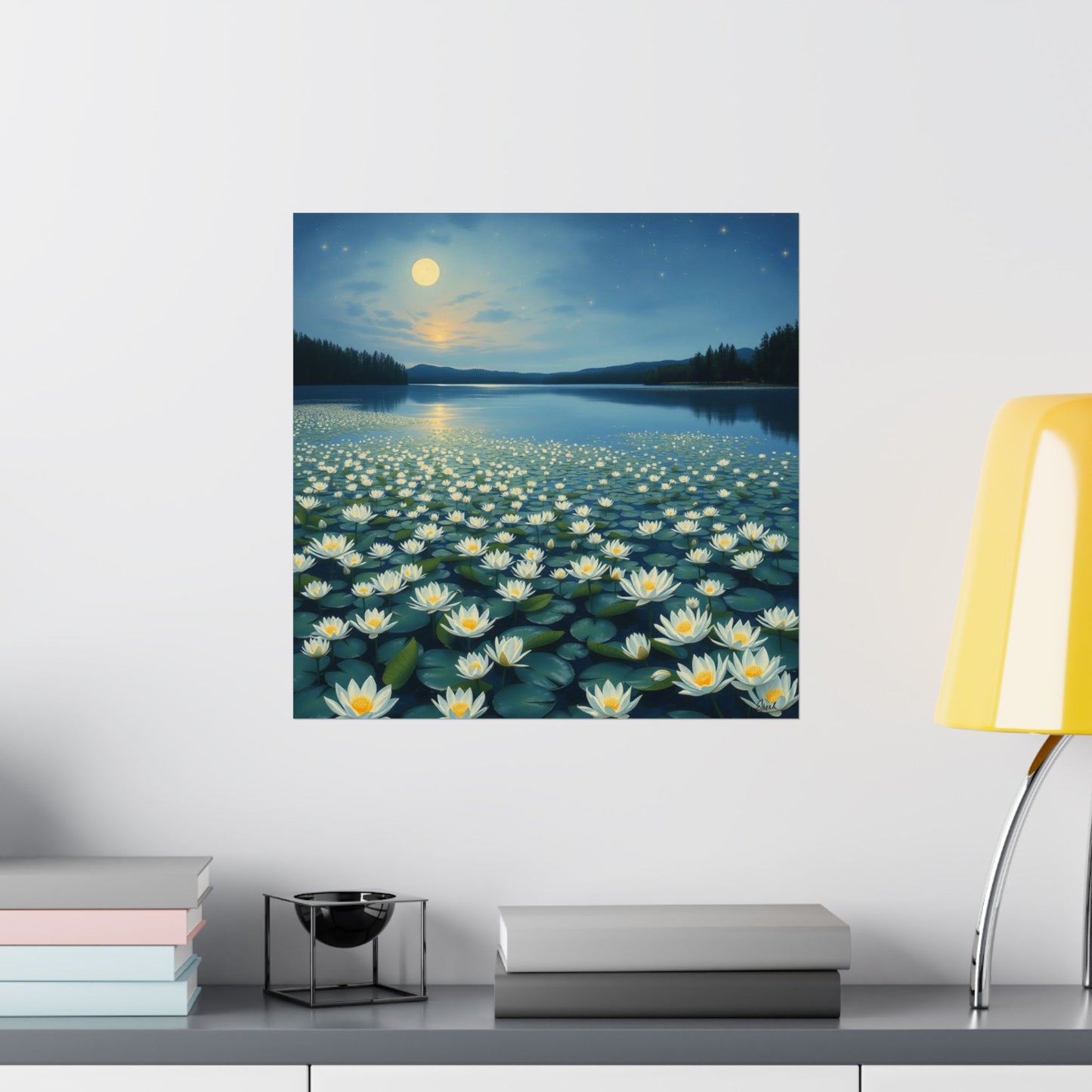 Póster de naturaleza serena, decoración del hogar, arte mural relajante, regalo para amantes de la naturaleza, decoración para espacios de meditación, impresiones de paisajes florales