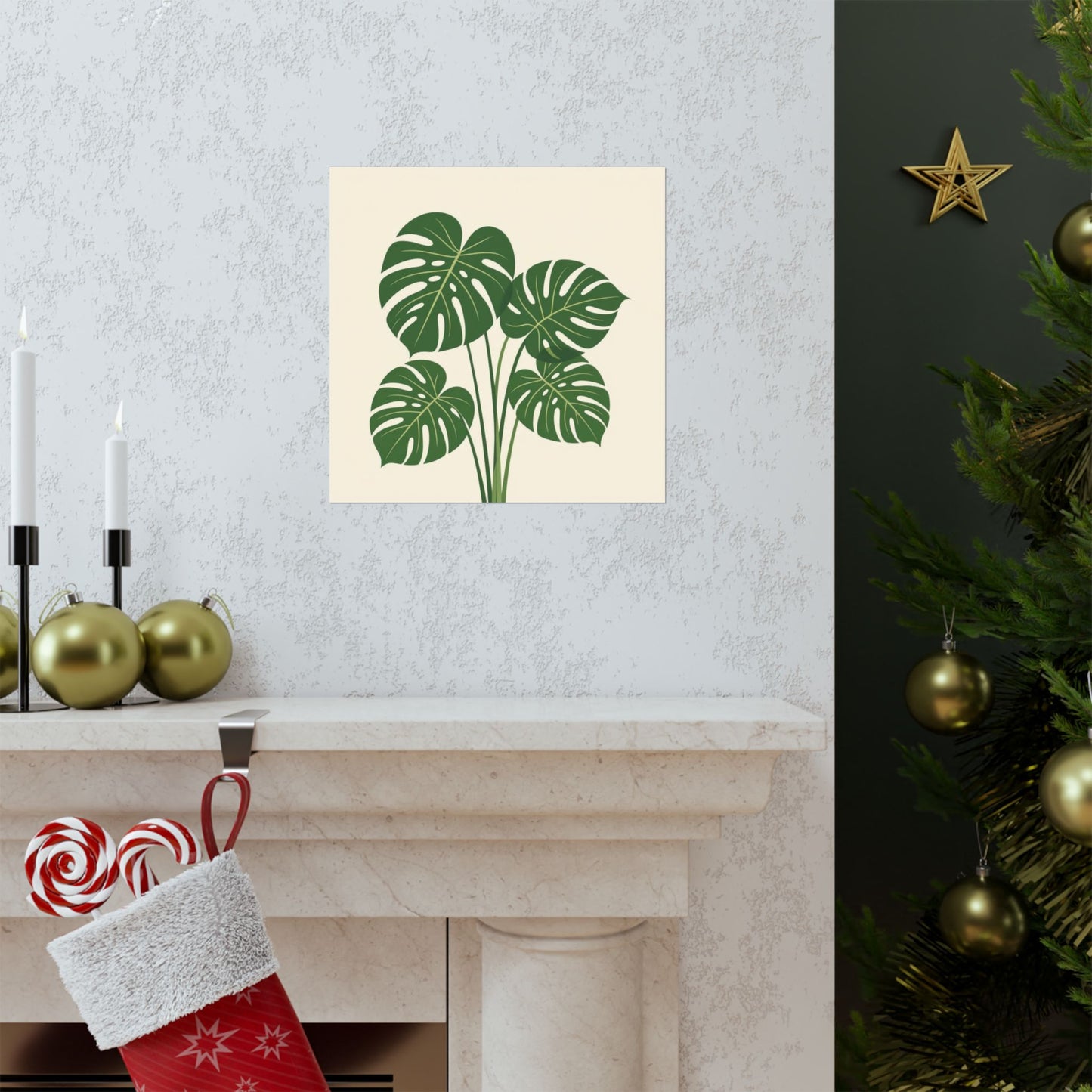 Digital download Poster Monstera Leaf Design