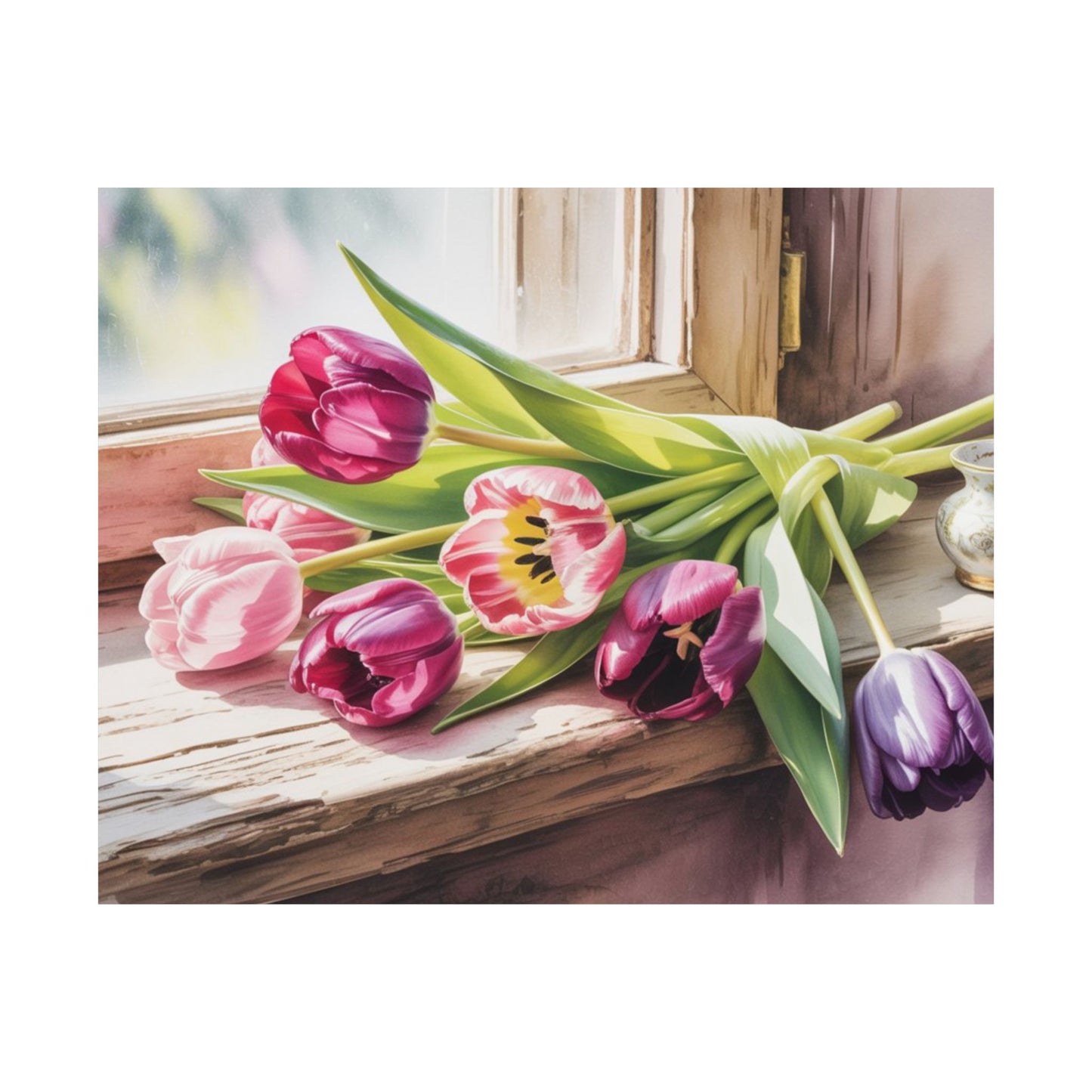 Digital download Antique Tulips Poster