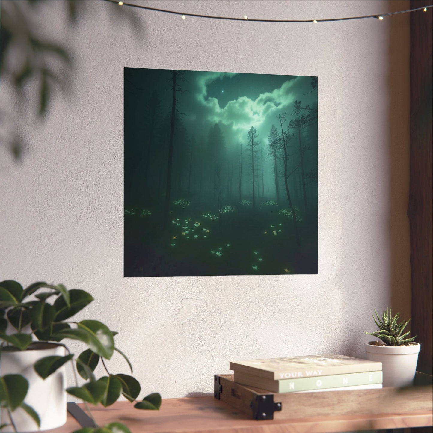 Affiche mate Forêt mystique, Art mural nature, Décoration intérieure esthétique, Cadeau pour amoureux de la nature, Art mural bohème, Impressions murales uniques