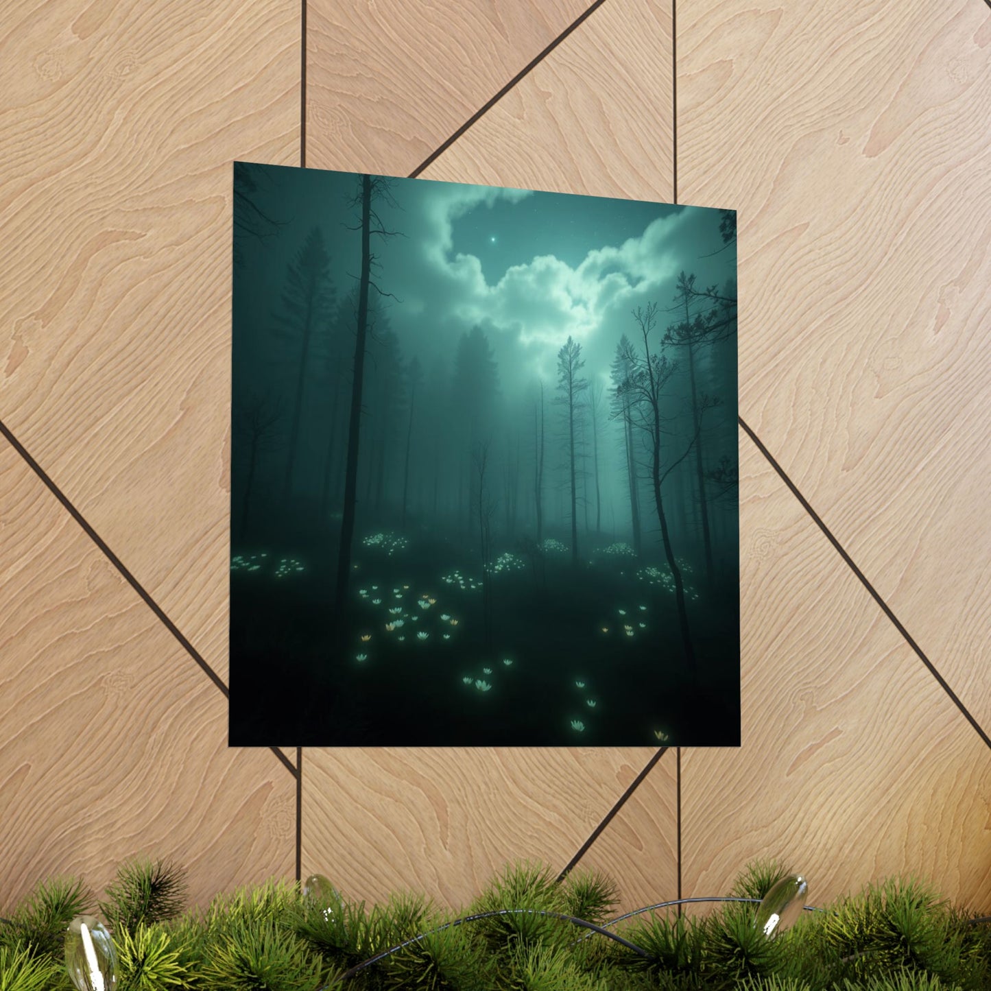 Póster mate de Bosque Místico, Arte mural natural, Decoración estética para el hogar, Regalo para amantes de la naturaleza, Arte mural bohemio, Impresiones de pared únicas