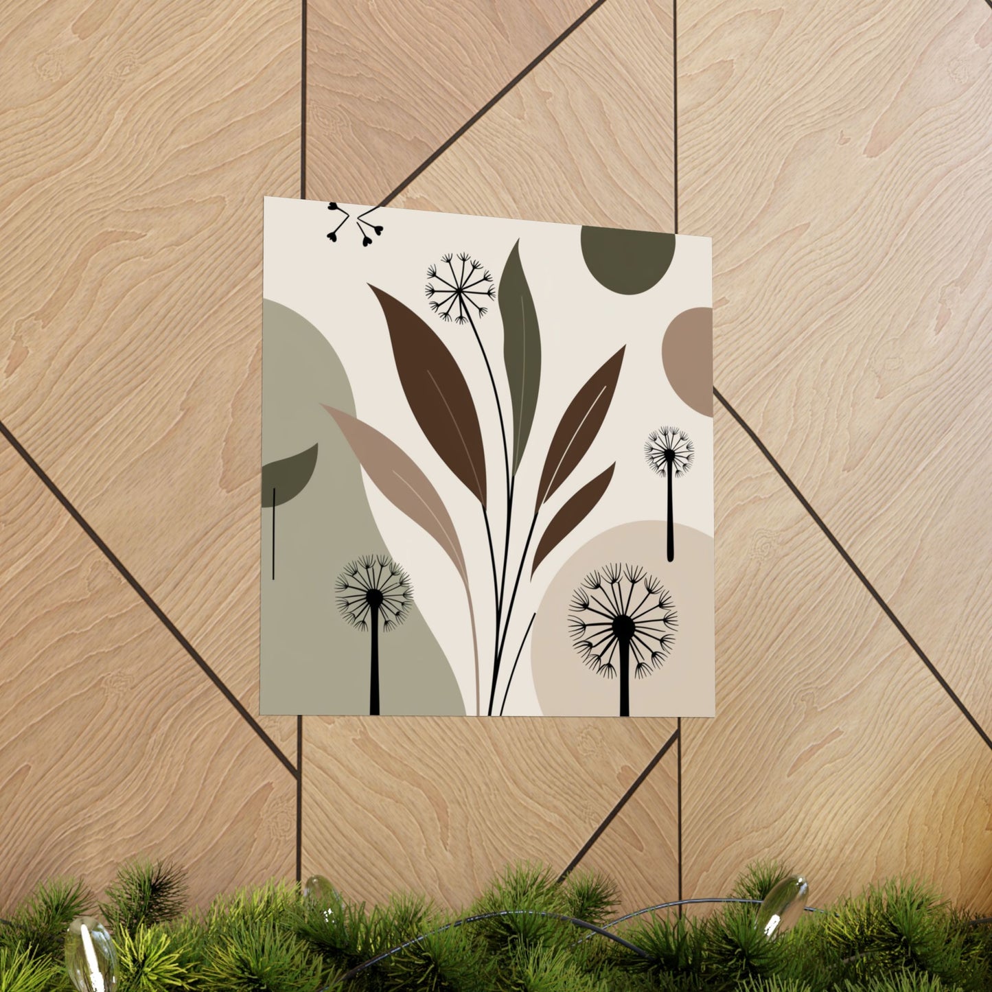Póster mate, decoración de pared, ambiente natural, diseño de interiores modernos, estética bohemia, arte de pared bohemia, regalo para amantes de las plantas.