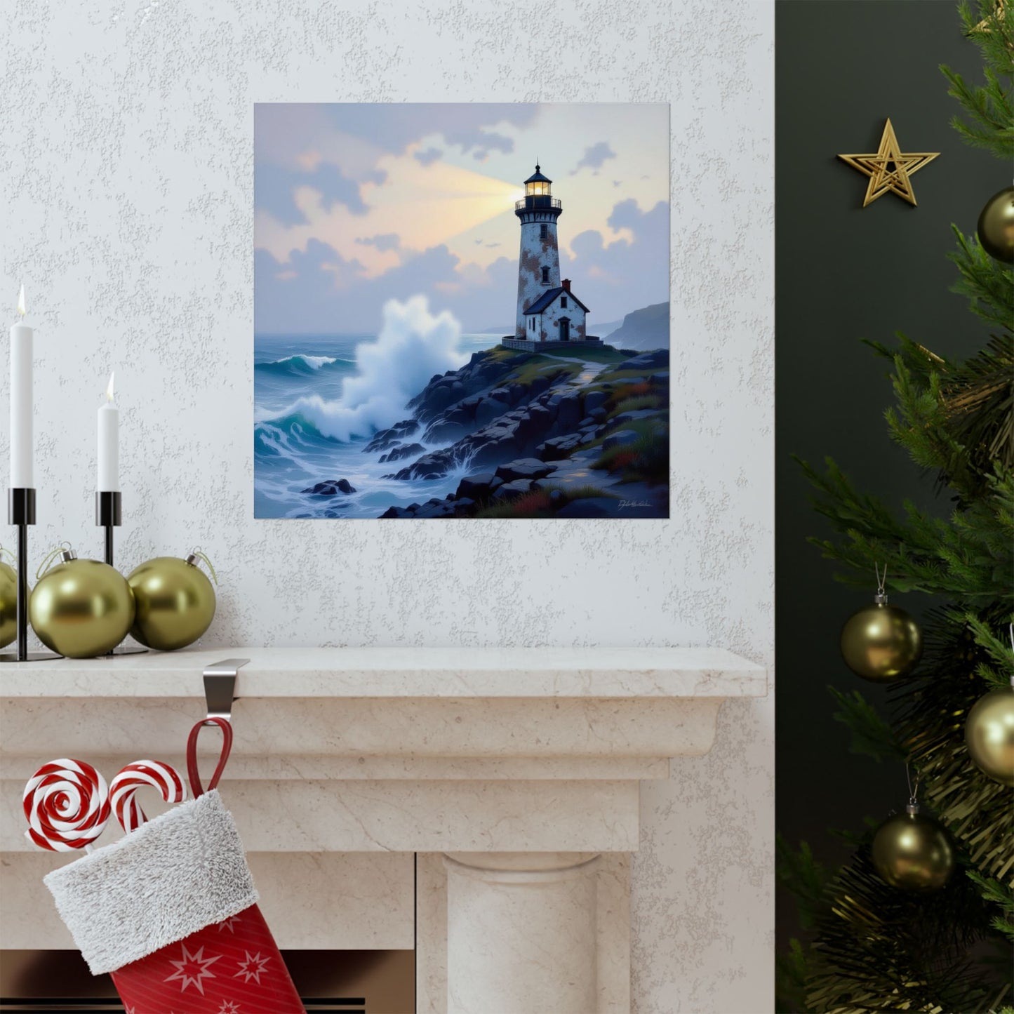 Digital download Coastal Lighthouse Poster