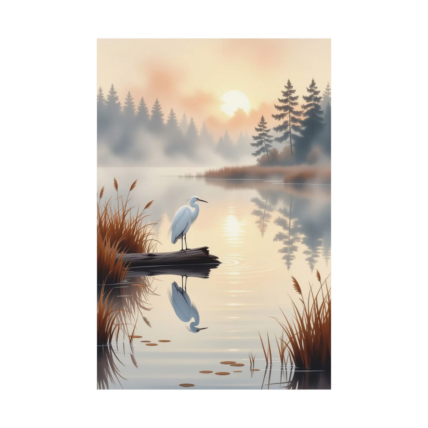 Vertical Posters - Nature-Inspired Tranquil Landscape Art Wall Decor
