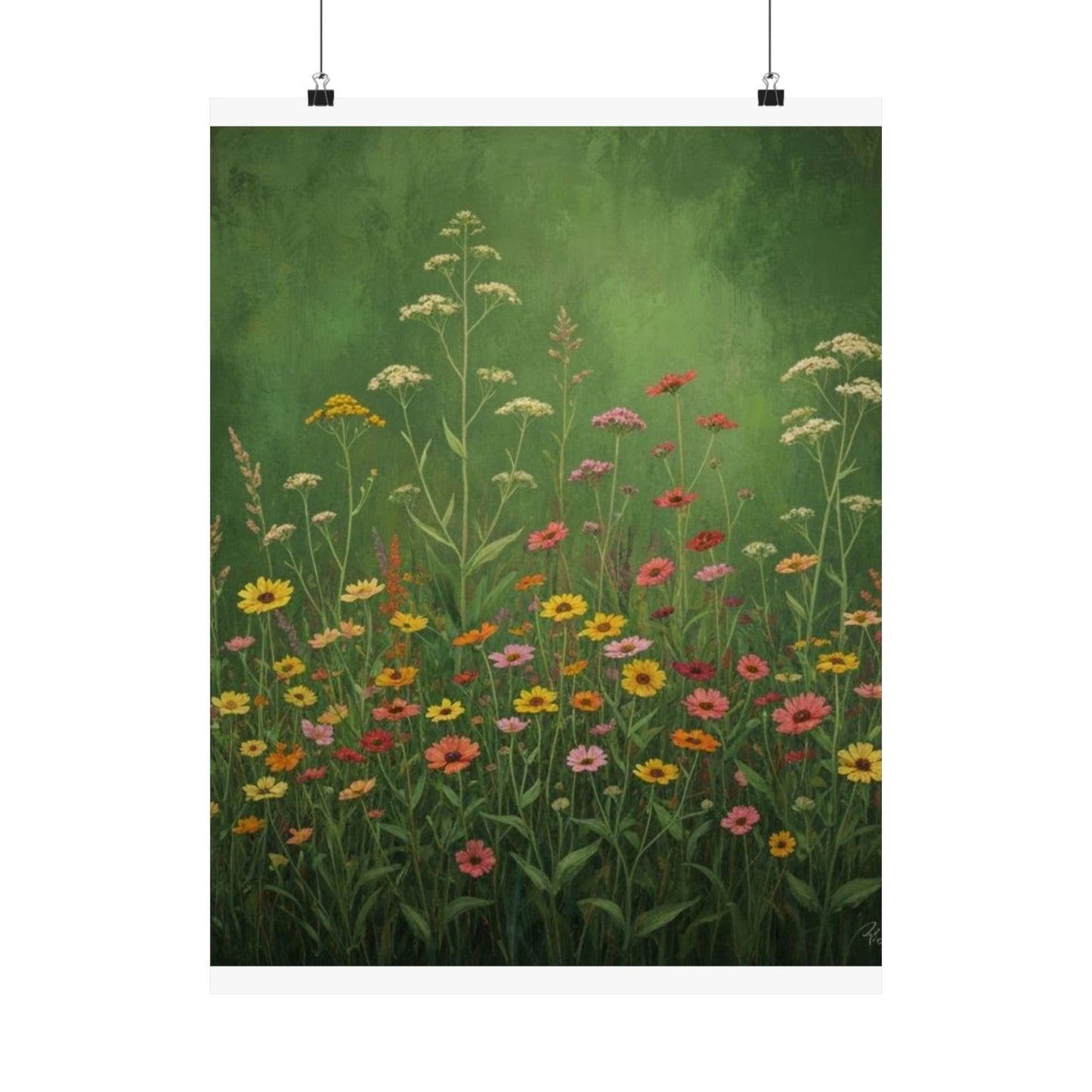 Vintage Wildflowers Poster