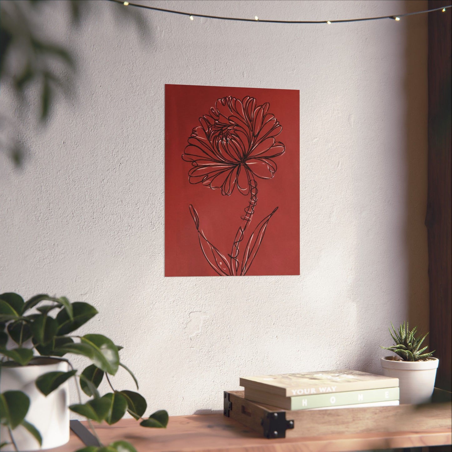 Vertical Poster - Artistic Floral Modern Wall Art Decor
