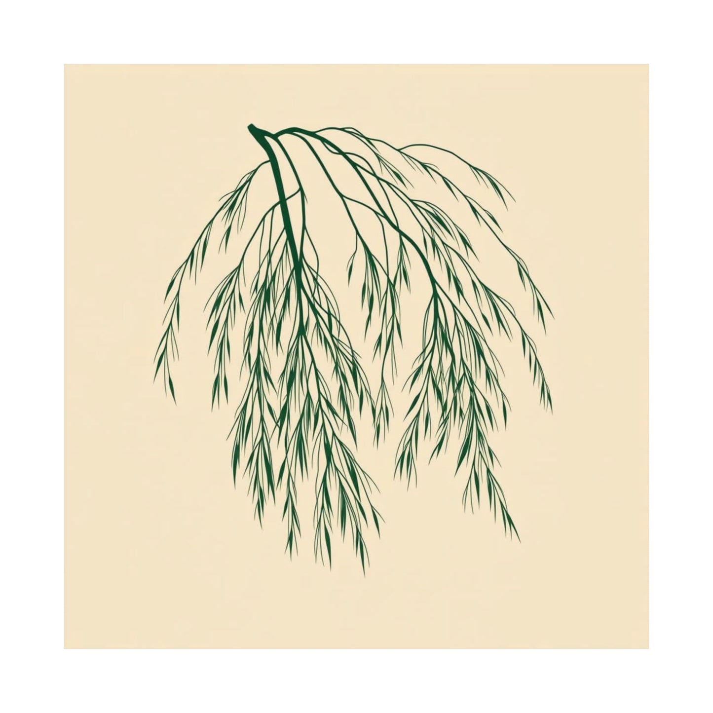 Poster - Willow Leaves Design