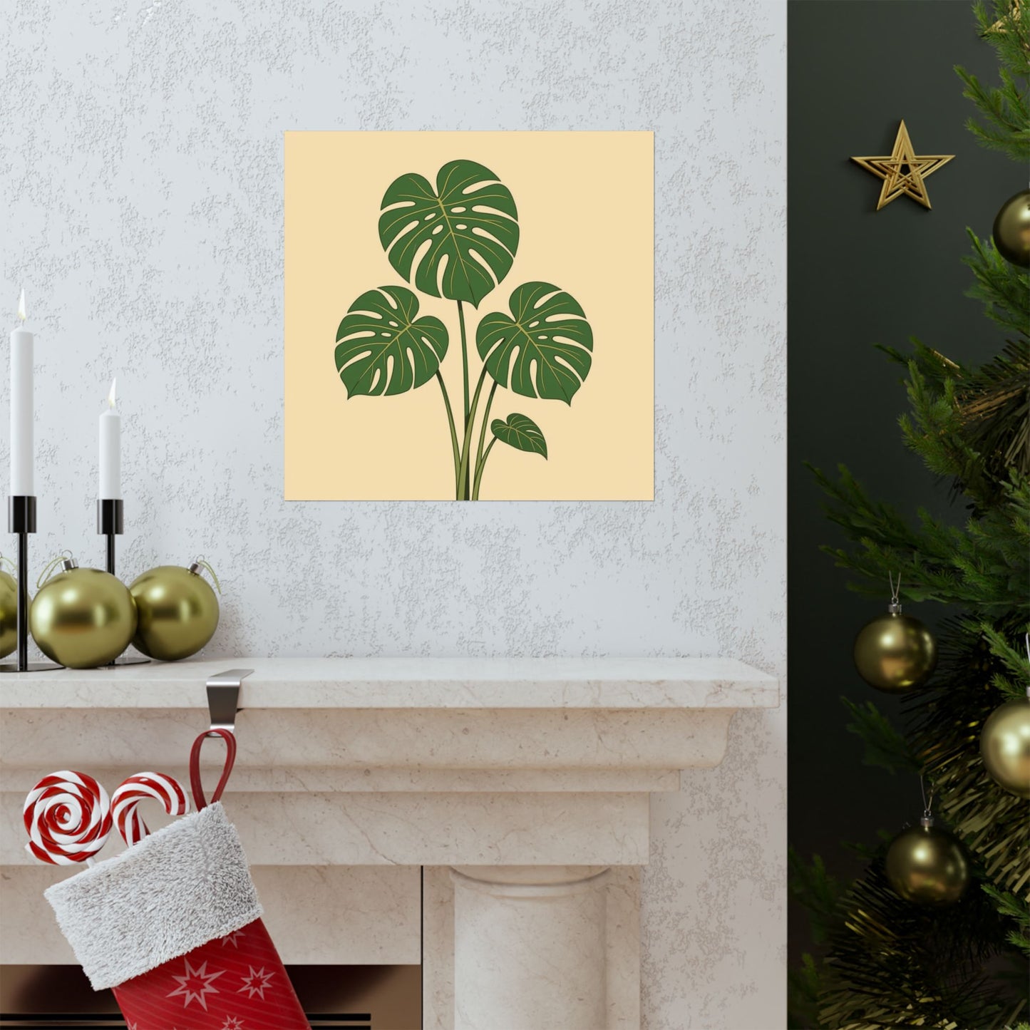 Digital download Poster Monstera Leaf Design