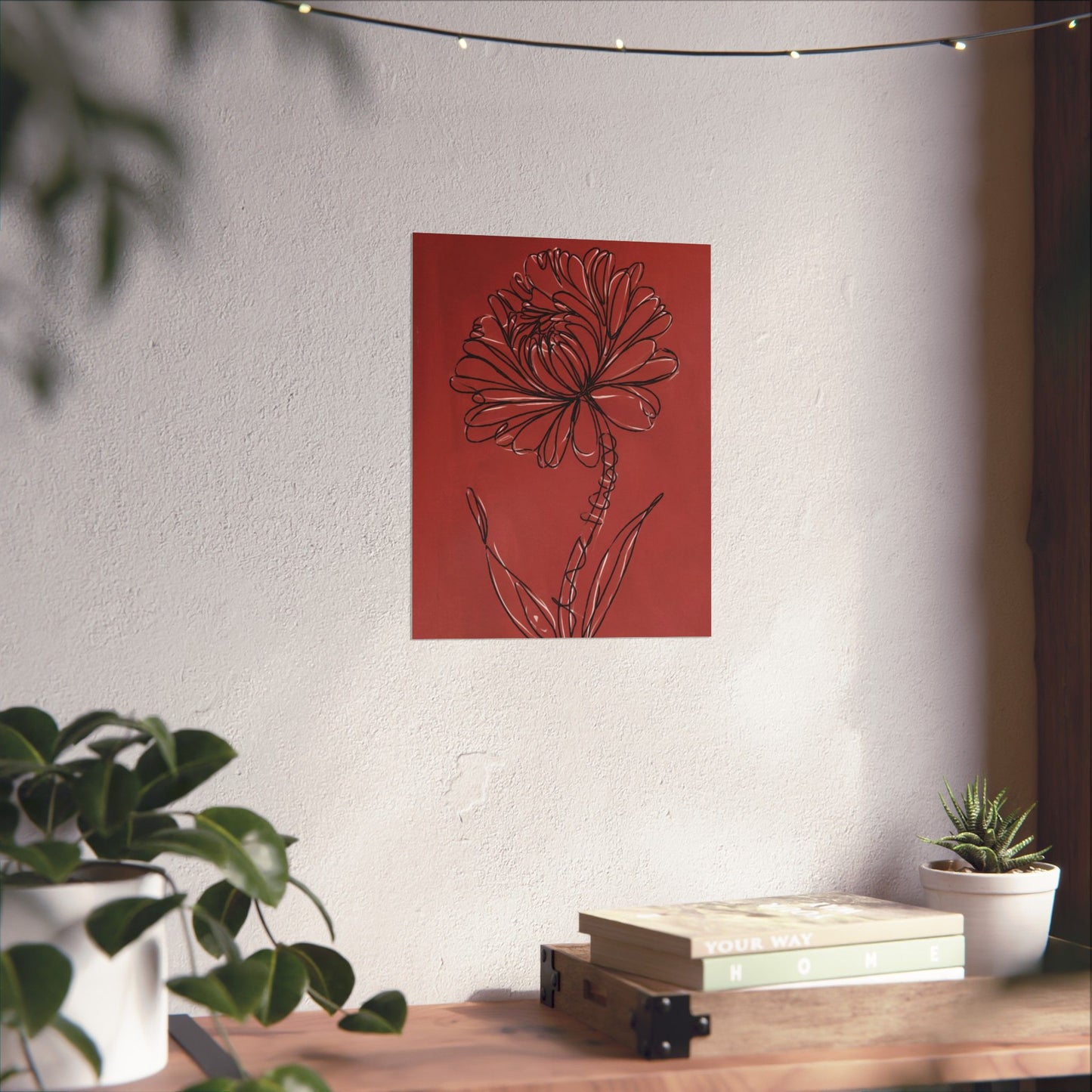 Vertical Poster - Artistic Floral Modern Wall Art Decor