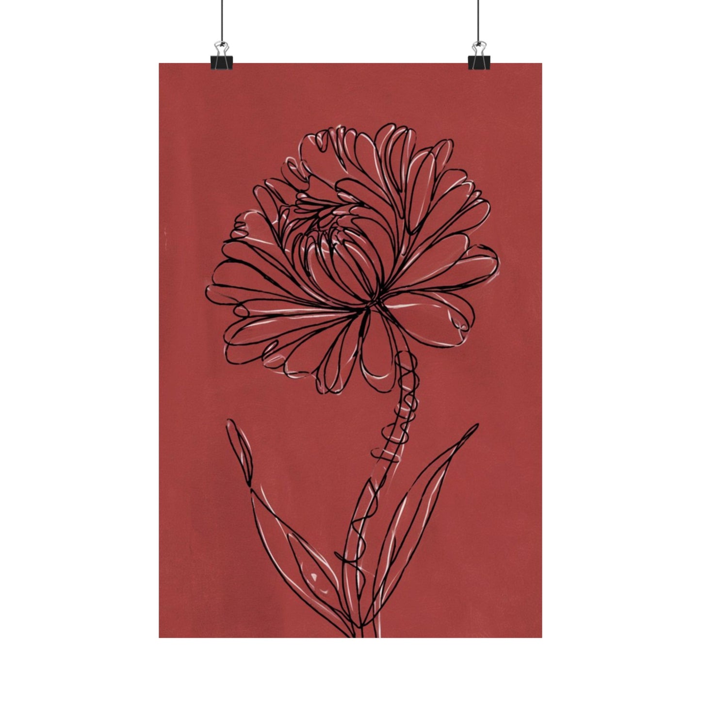 Vertical Poster - Artistic Floral Modern Wall Art Decor