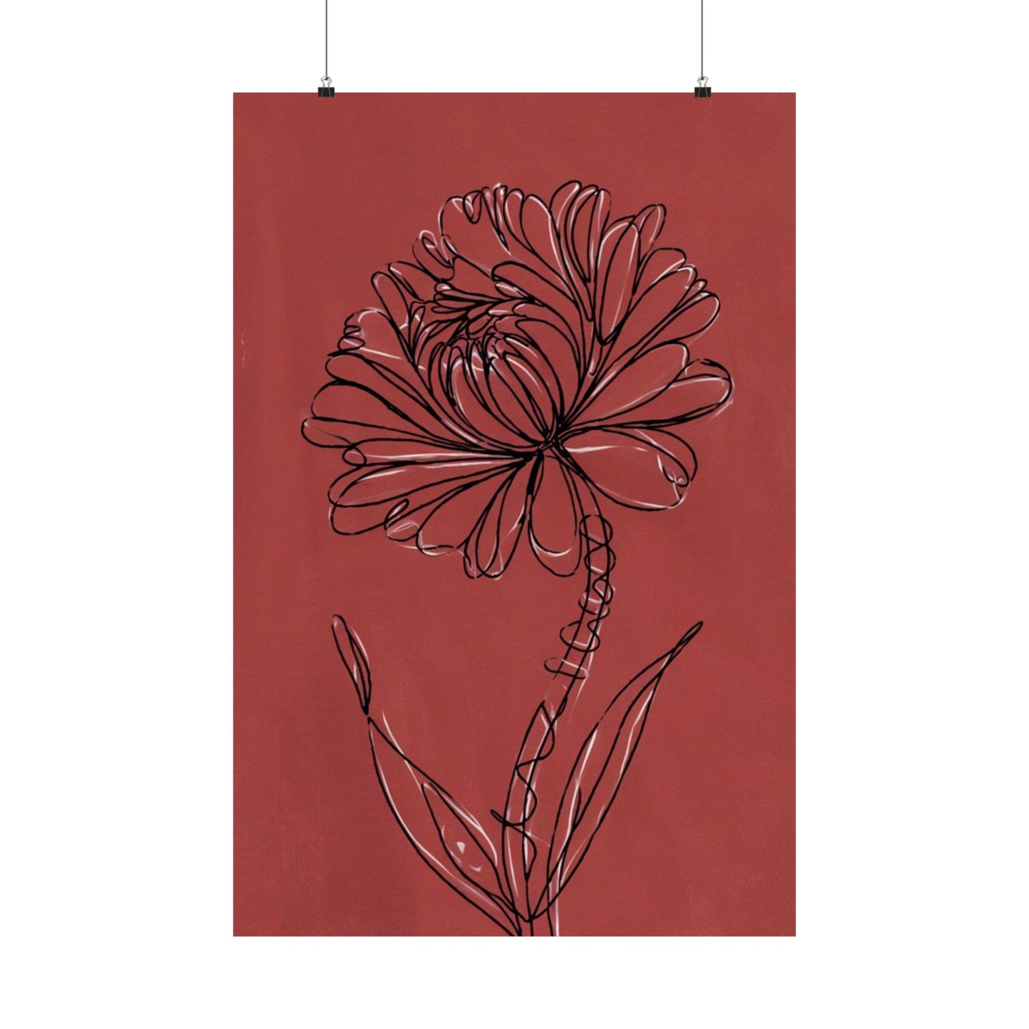 Vertical Poster - Artistic Floral Modern Wall Art Decor
