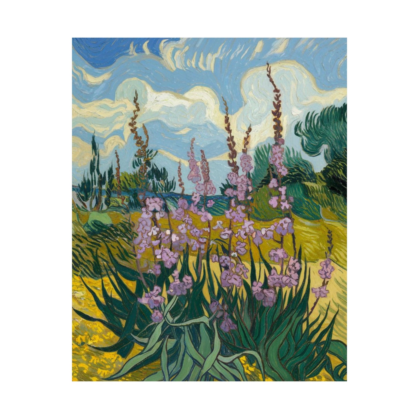 Impression d'art floral, décoration murale botanique, décoration d'intérieur élégante, inspiration nature, cadeau pour elle, décoration pour amateurs d'art, impressionnisme