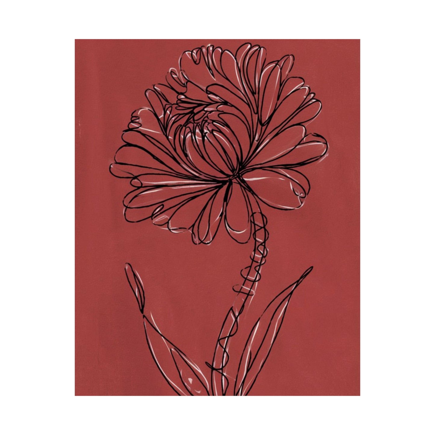 Vertical Poster - Artistic Floral Modern Wall Art Decor