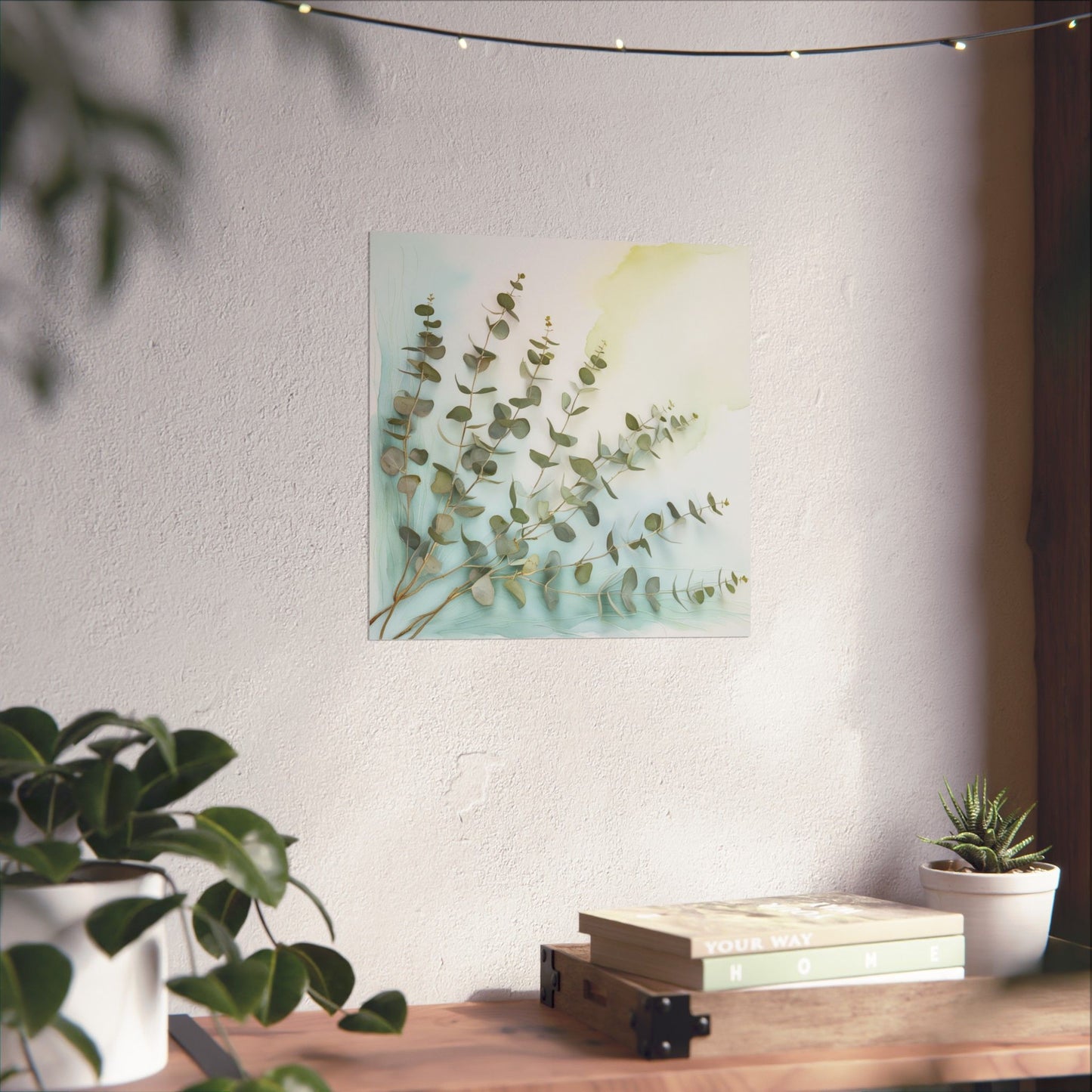 Affiches mates d'eucalyptus, art mural élégant, décoration intérieure, impressions inspirées de la nature, cadeaux pour les amoureux des plantes, décoration botanique