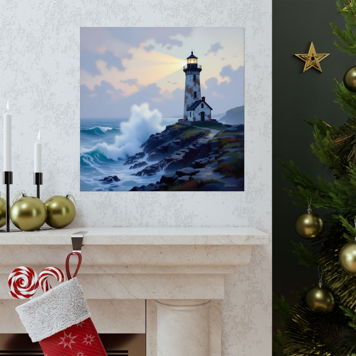 Digital download Coastal Lighthouse Poster