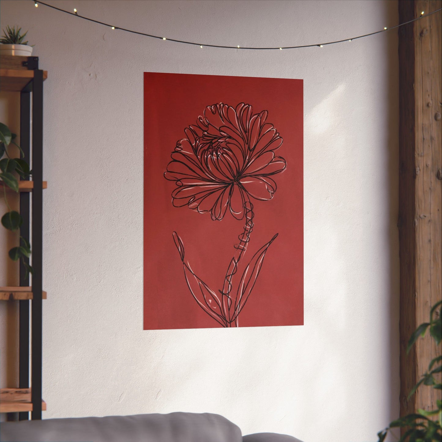 Vertical Poster - Artistic Floral Modern Wall Art Decor