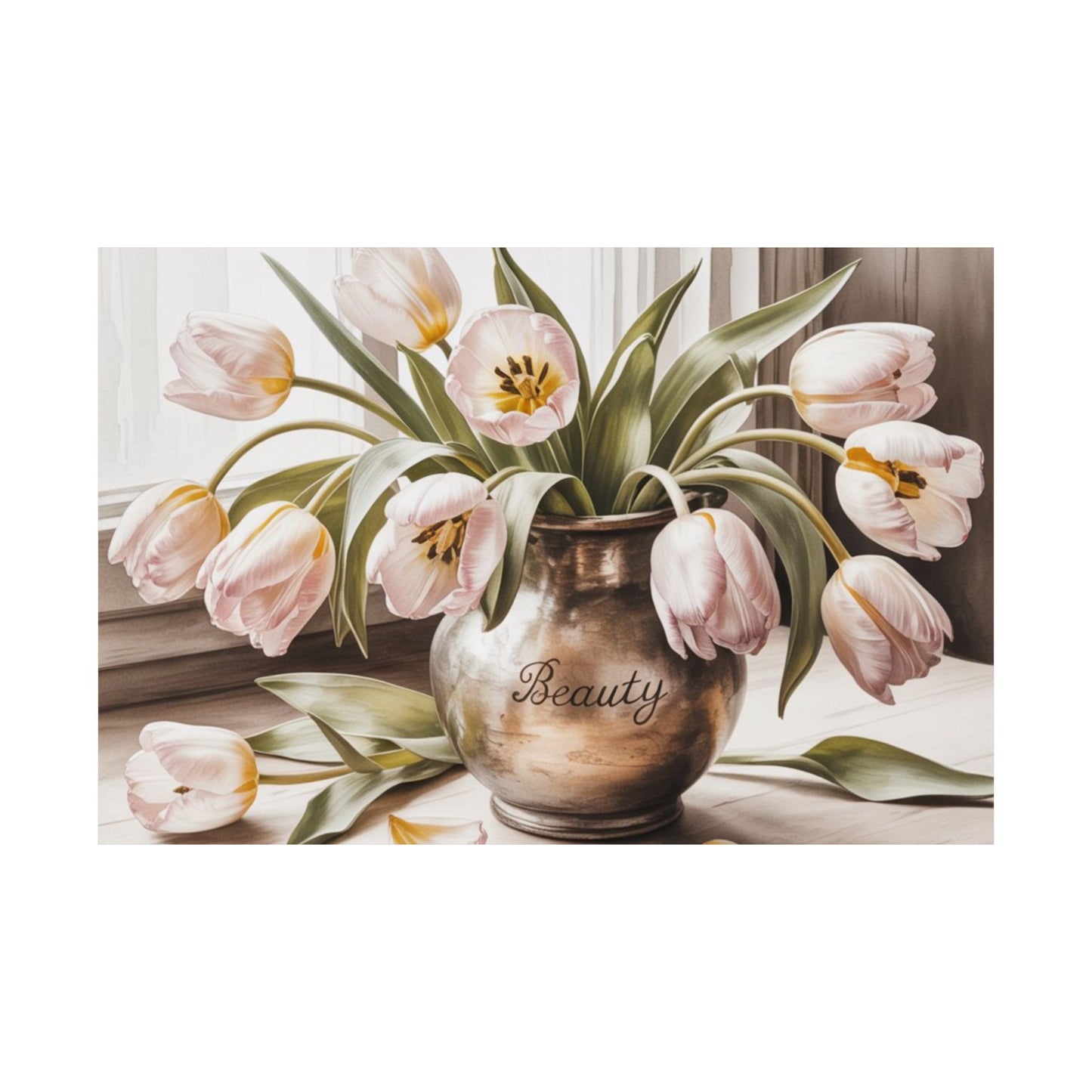 Digital download antique Tulips Poster