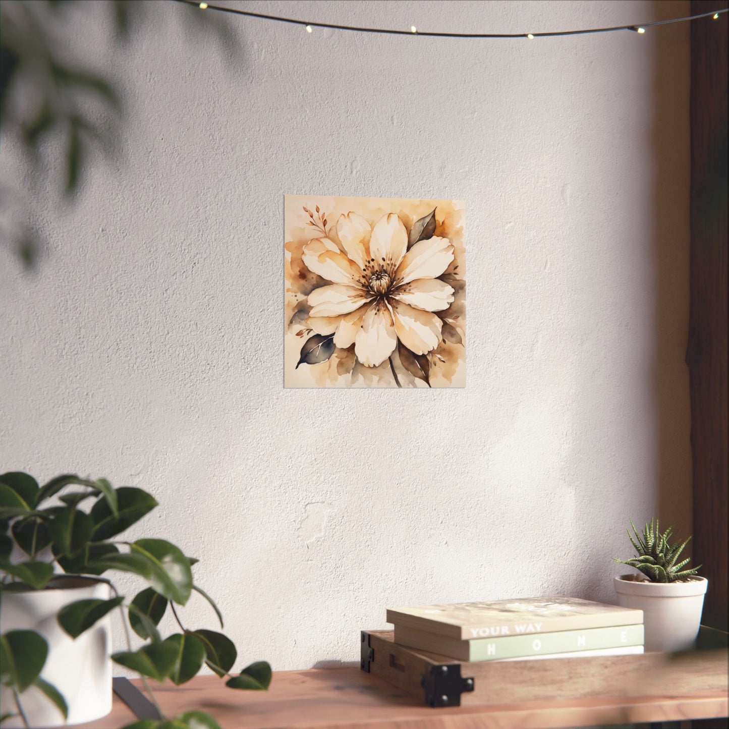 Descarga digital: Impresión de arte floral, decoración de pared mate, póster botánico moderno, arte estético para el hogar, arte de pared con flores, regalo para amantes de las flores.
