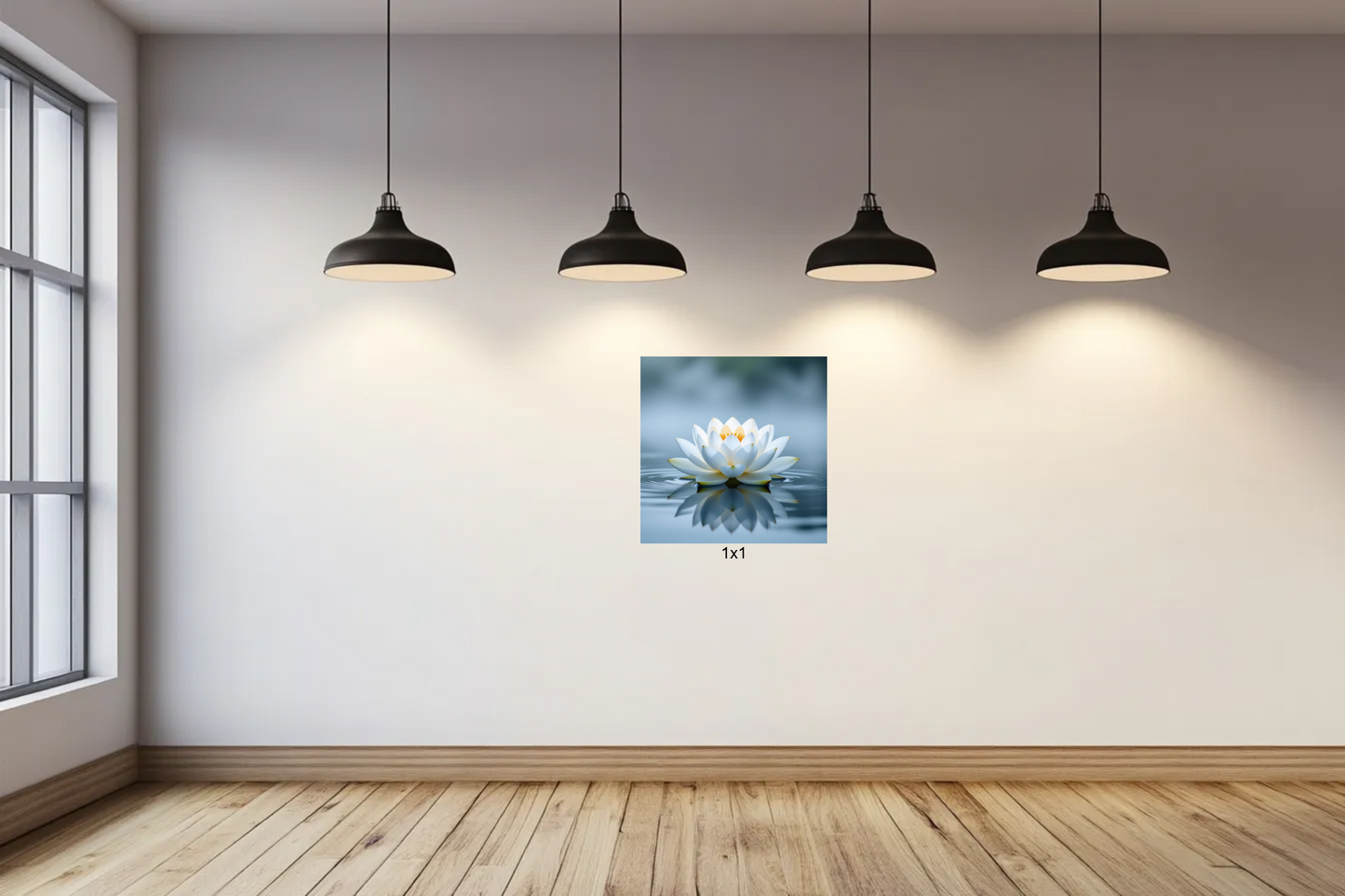 Elegante póster de nenúfar, arte mural botánico, decoración natural, decoración para salas de meditación, regalo para amantes de la naturaleza, estética del hogar.