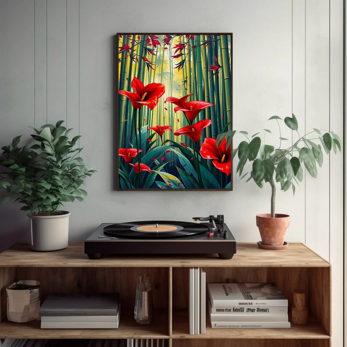 Póster de arte mural floral vibrante, decoración natural, estética del hogar, regalo para ella, arte mural bohemio, decoración primaveral del hogar.