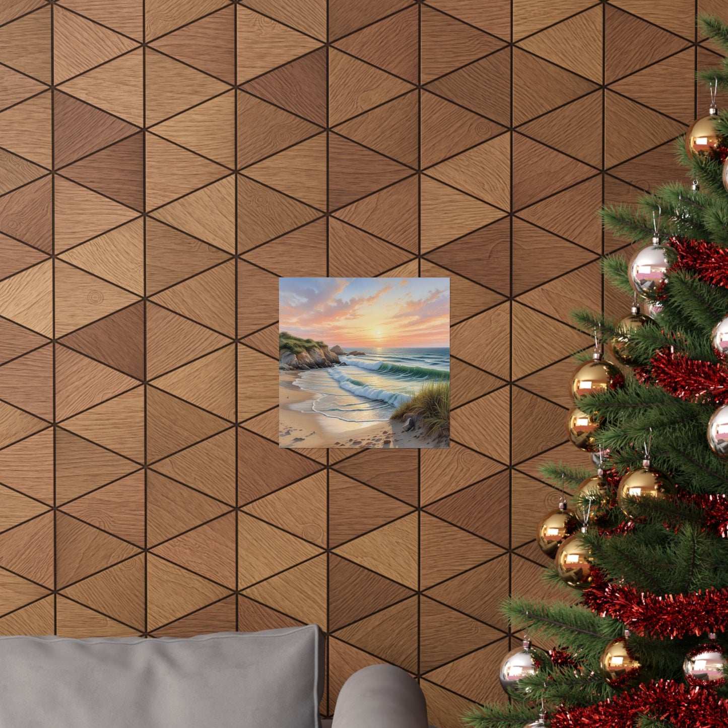 Arte mural de atardecer costero, pósteres mate para amantes de la playa, decoración del hogar, regalo para amantes de la naturaleza, decoración de casas de playa, impresión escénica