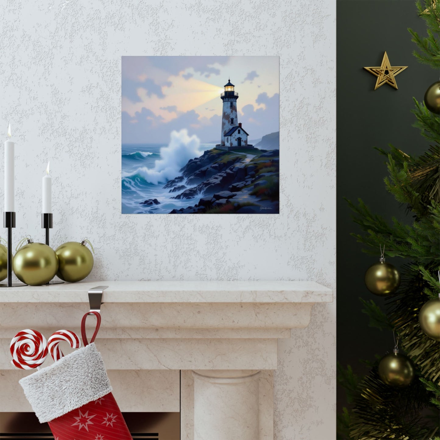 Digital download Coastal Lighthouse Poster