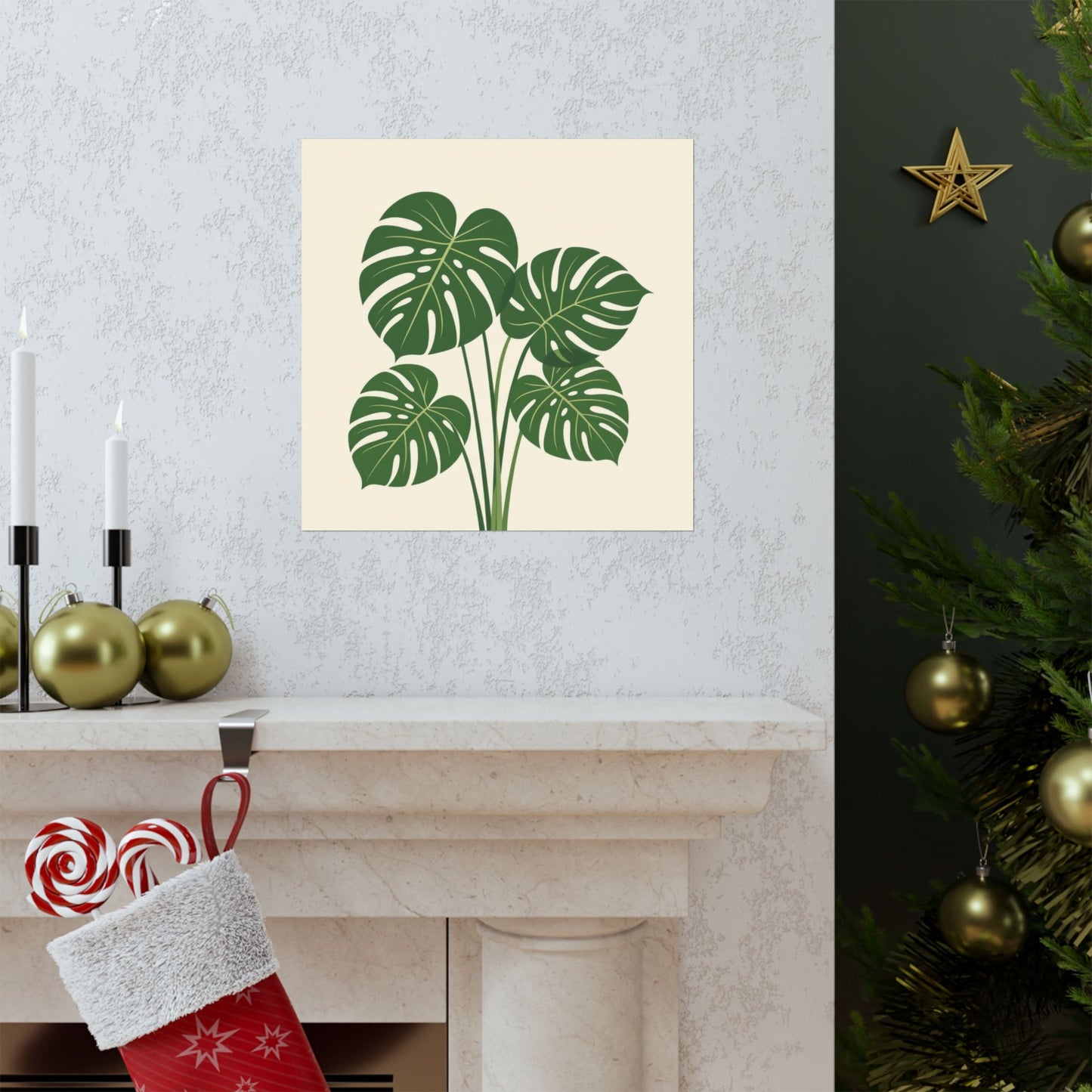 Digital download Poster Monstera Leaf Design