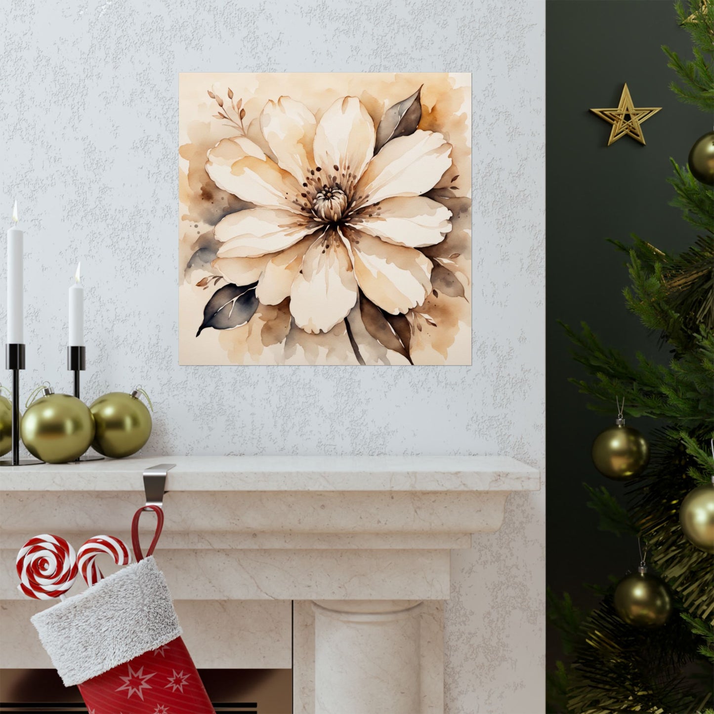 Descarga digital: Impresión de arte floral, decoración de pared mate, póster botánico moderno, arte estético para el hogar, arte de pared con flores, regalo para amantes de las flores.