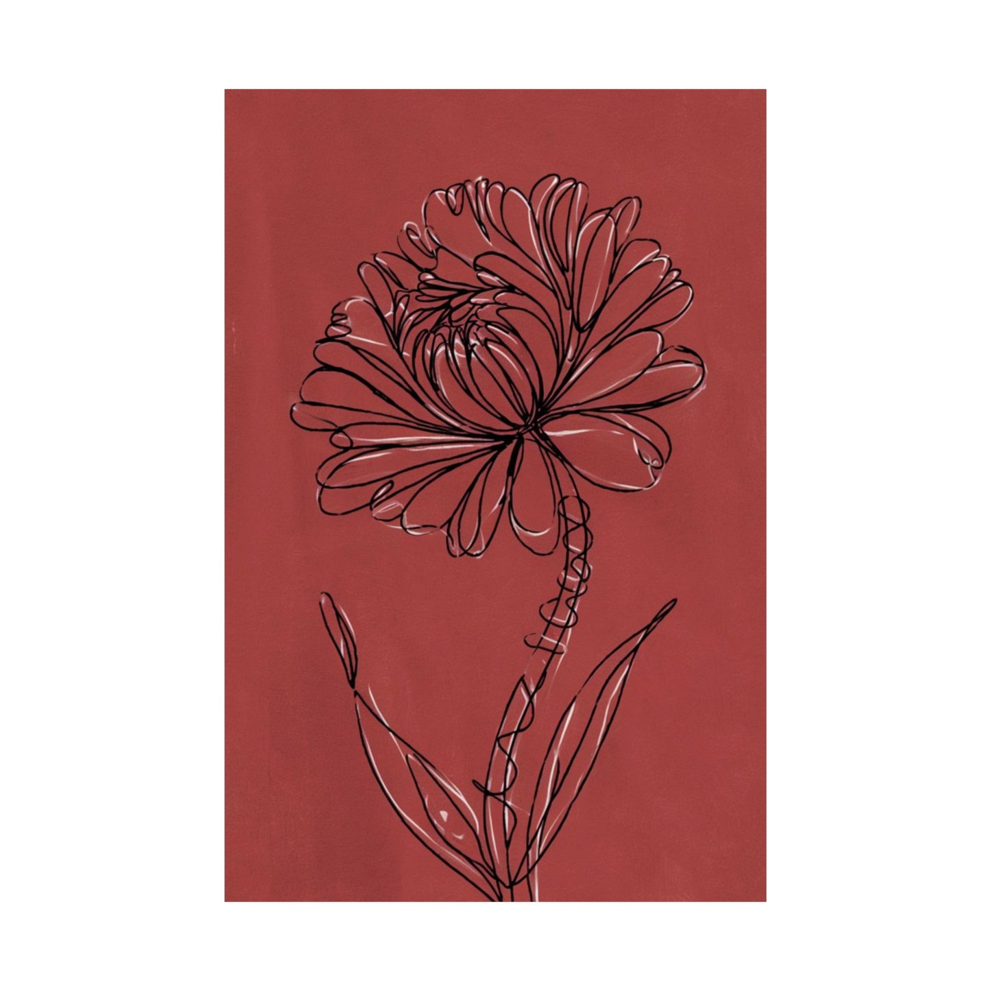 Vertical Poster - Artistic Floral Modern Wall Art Decor