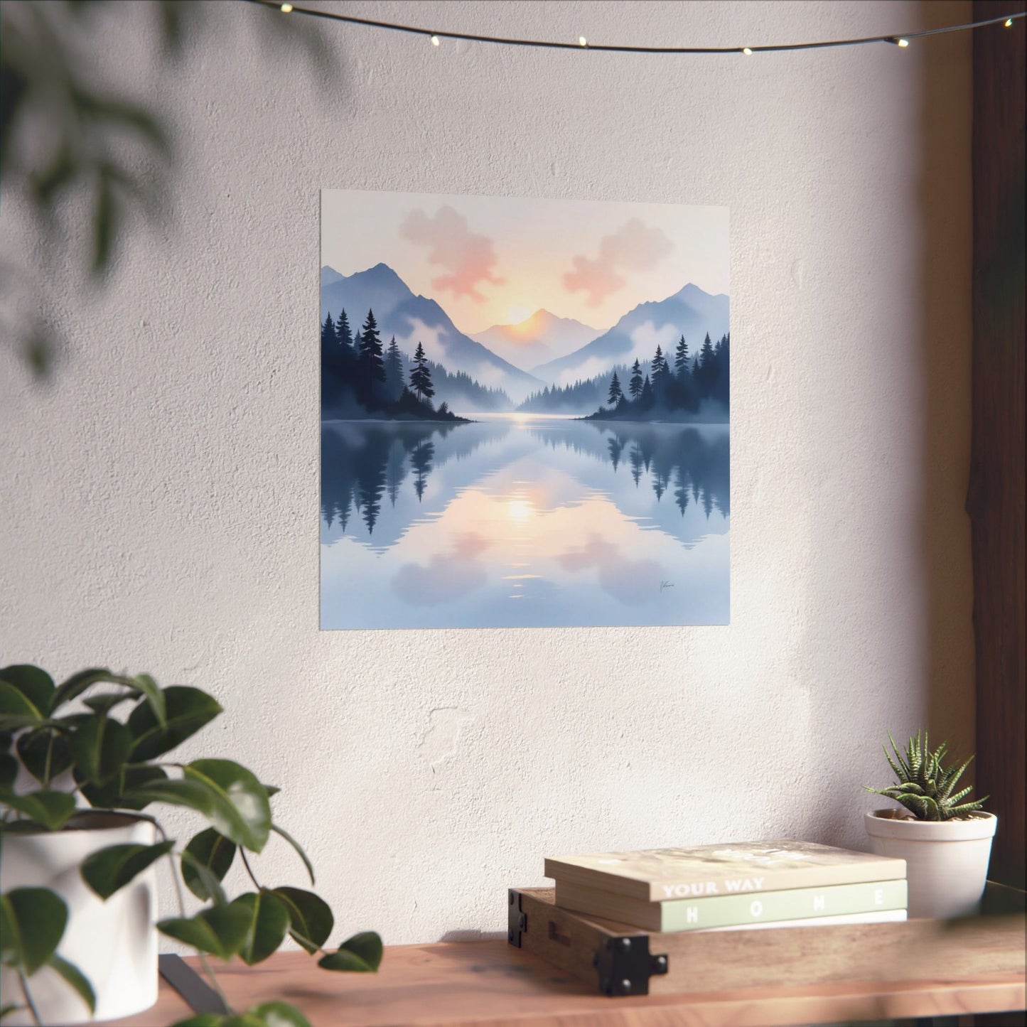 Serene Landscape Posters, Matte Art Prints for Home Decor, Nature Wall Art, Gift for Nature Lovers, Cozy Living Room Decor