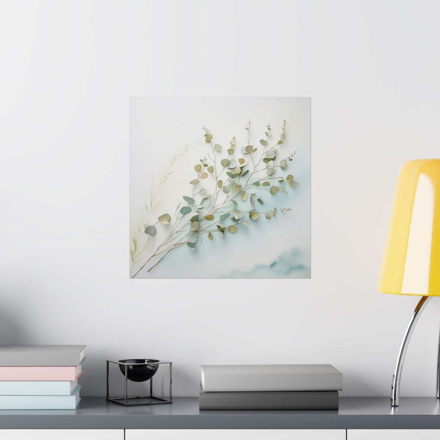 Téléchargement numérique : Affiche murale élégante à l'eucalyptus, impression d'art botanique, décoration d'intérieur minimaliste, cadeau inspiré de la nature, art mural écologique
