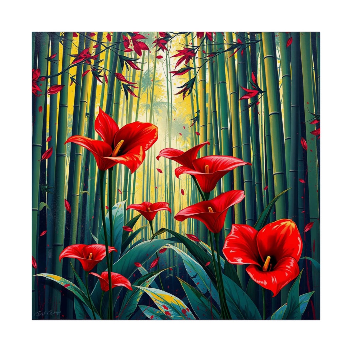 Póster de arte mural floral vibrante, decoración natural, estética del hogar, regalo para ella, arte mural bohemio, decoración primaveral del hogar.