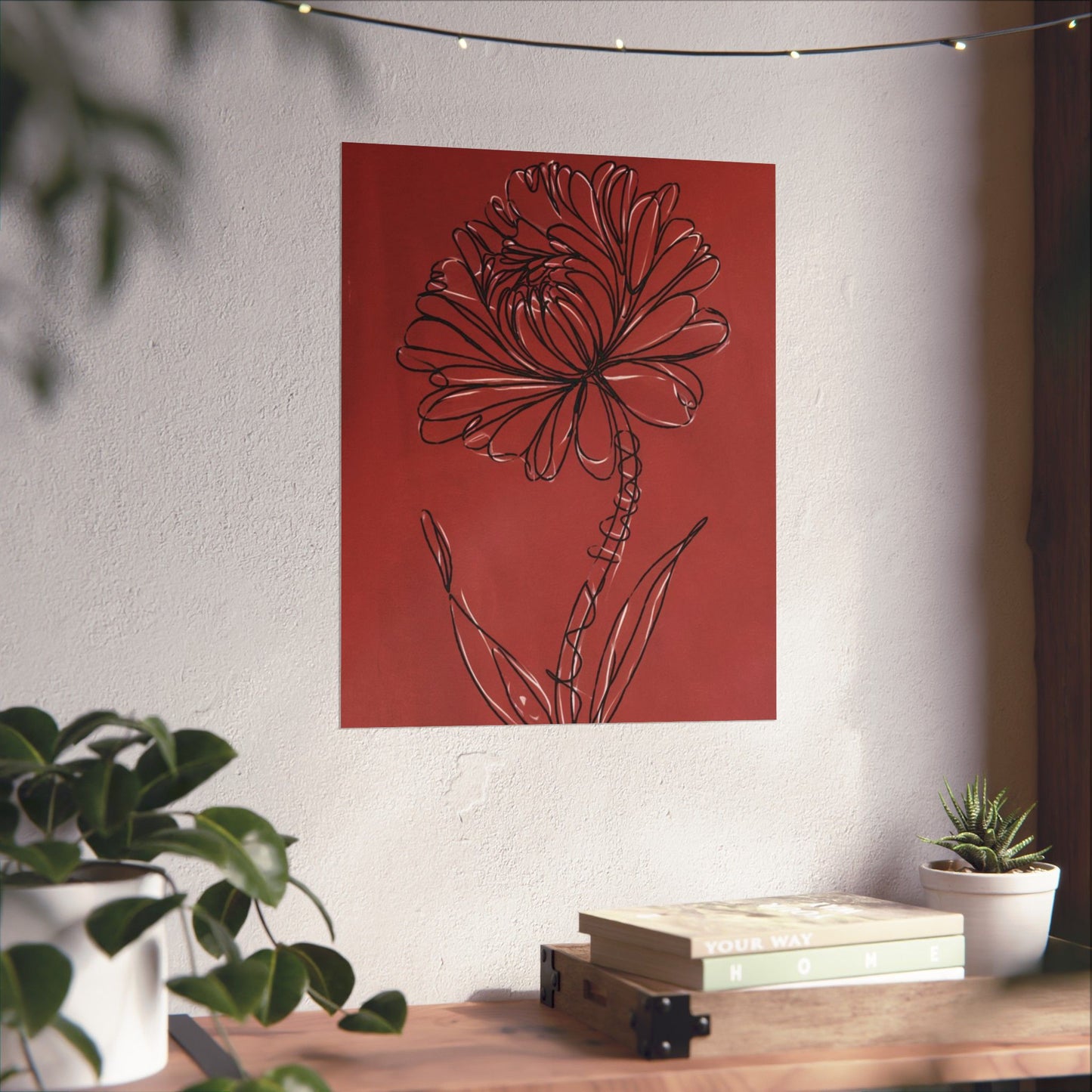 Vertical Poster - Artistic Floral Modern Wall Art Decor