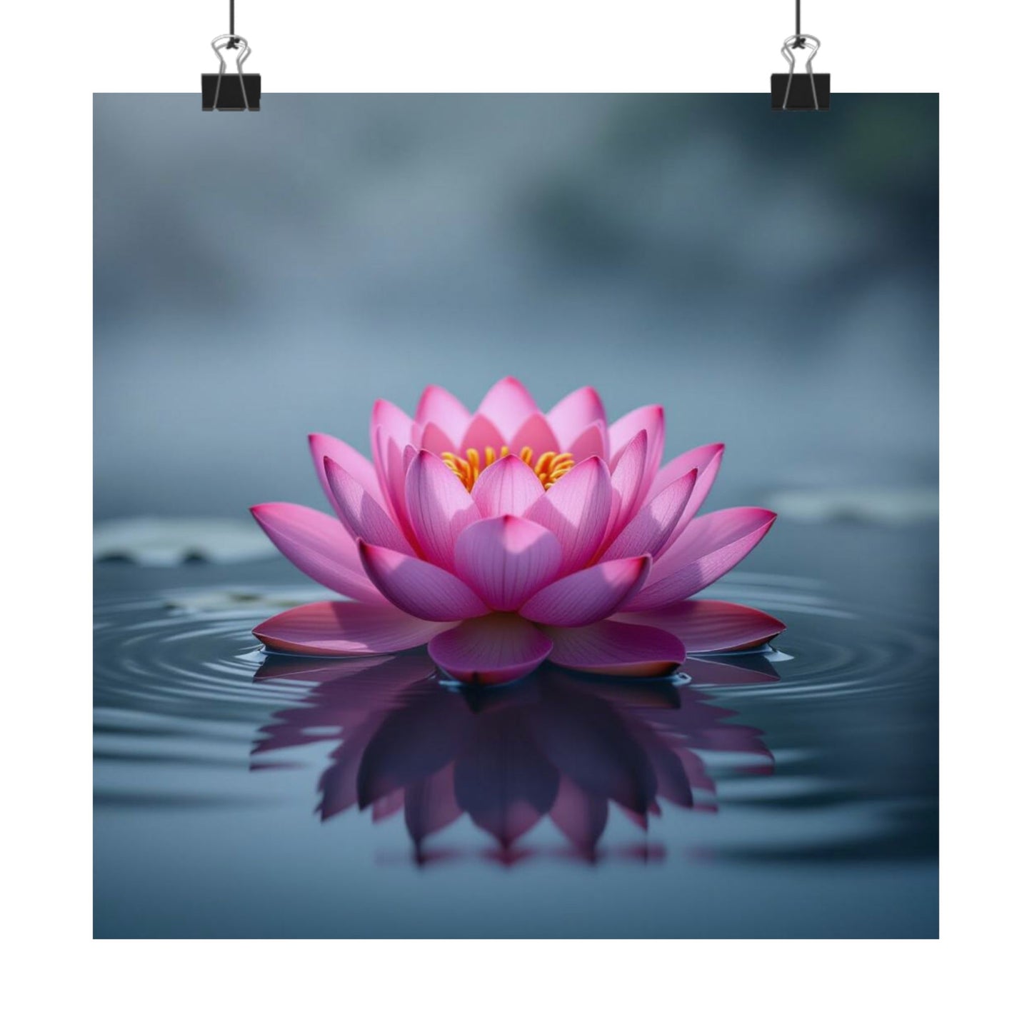 Pósteres mate de flor de loto, descarga digital, arte de pared relajante, decoración del hogar, decoración de salas de meditación, regalo para amantes de la naturaleza, impresión de arte zen.