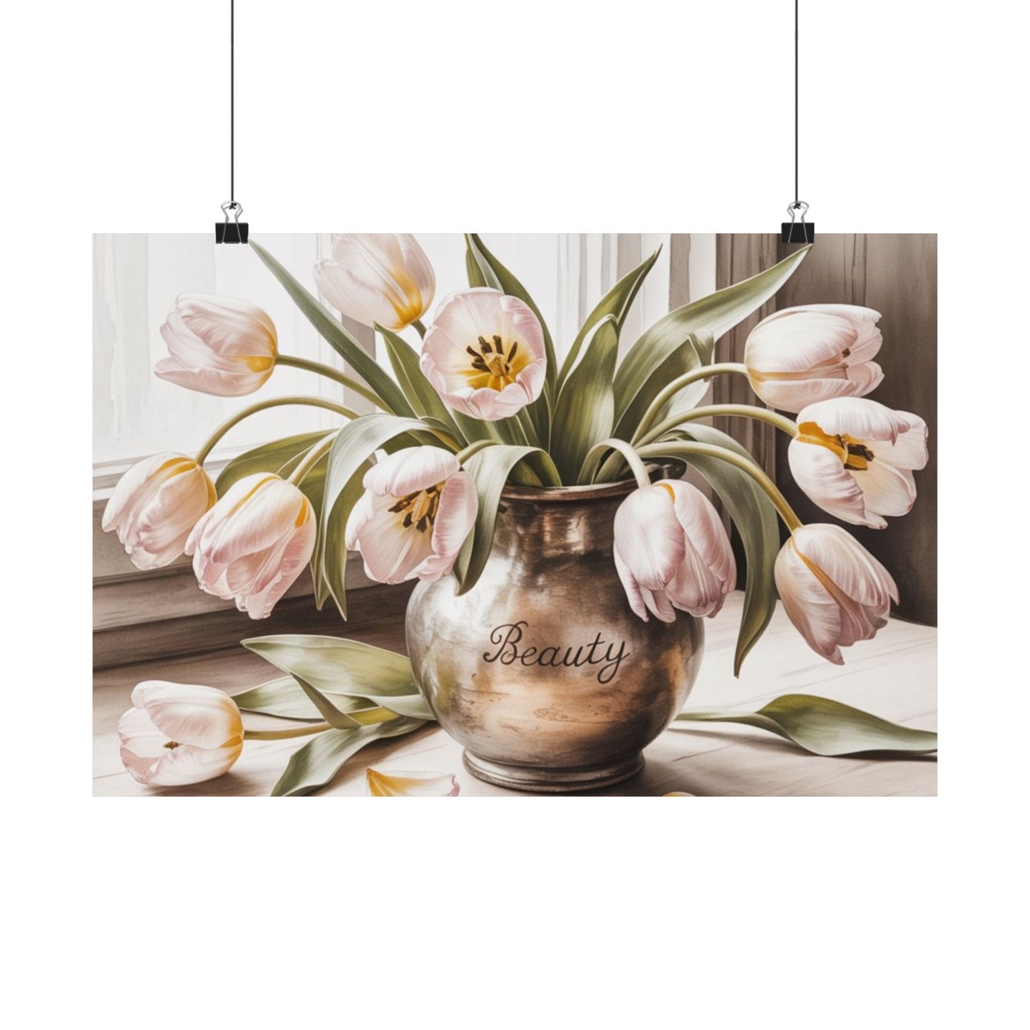 Digital download antique Tulips Poster