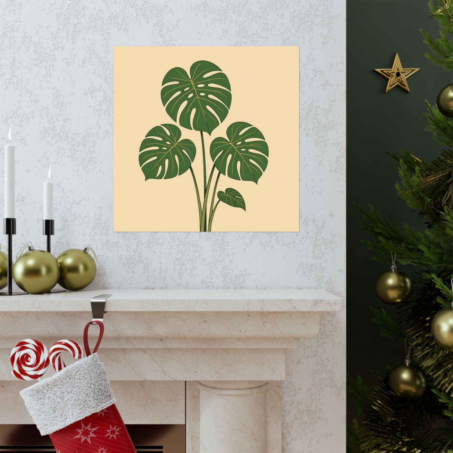 Digital download Poster Monstera Leaf Design