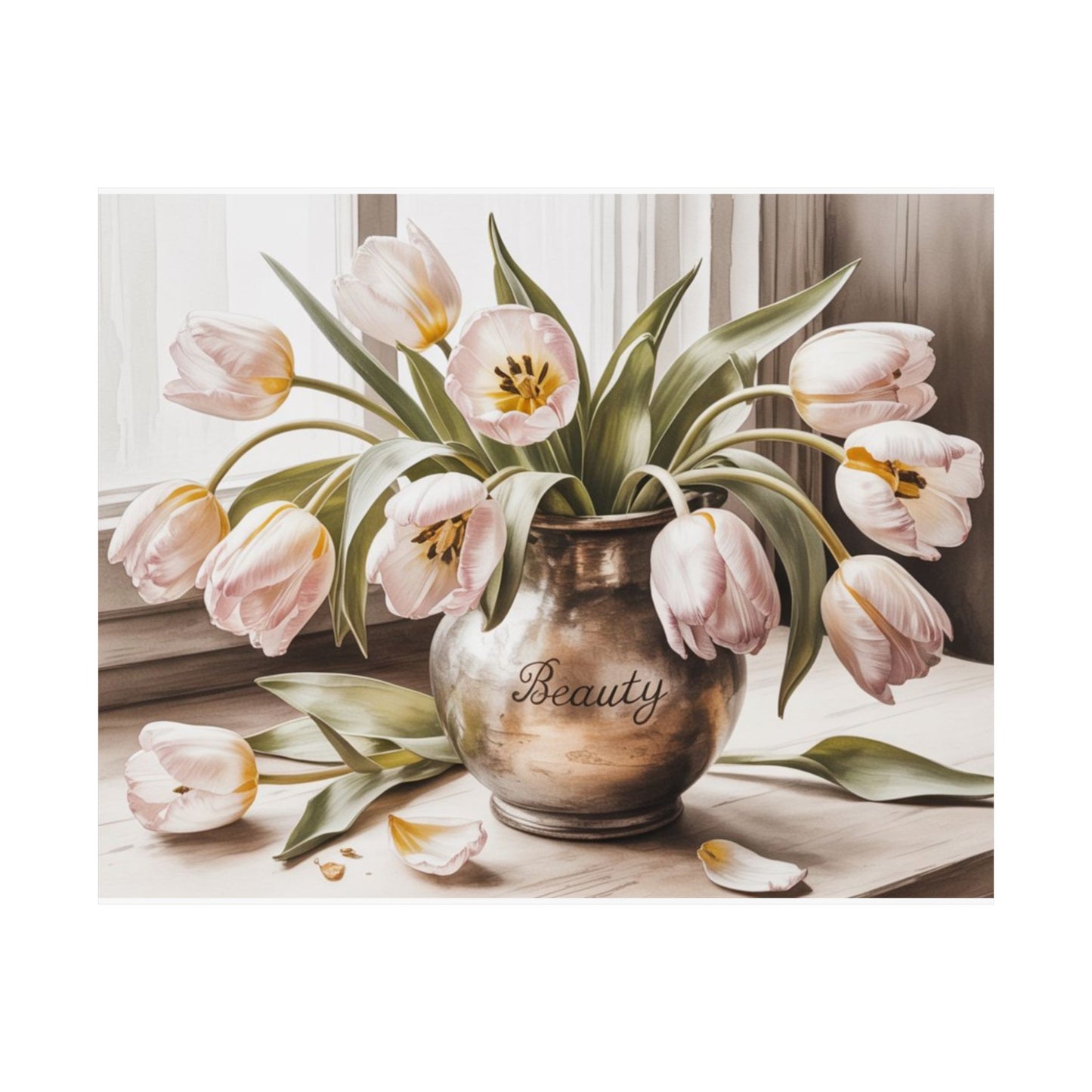 Digital download antique Tulips Poster