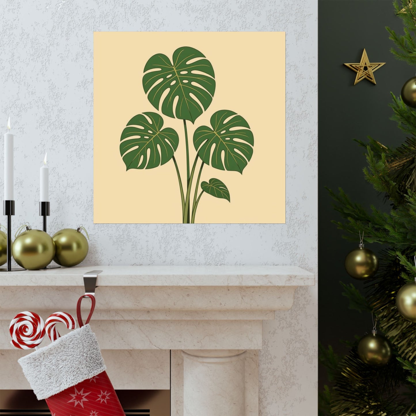 Digital download Poster Monstera Leaf Design