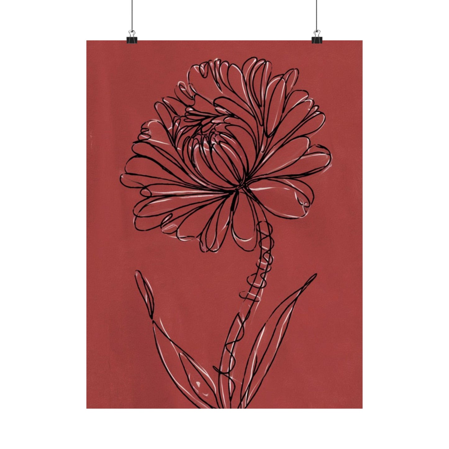 Vertical Poster - Artistic Floral Modern Wall Art Decor