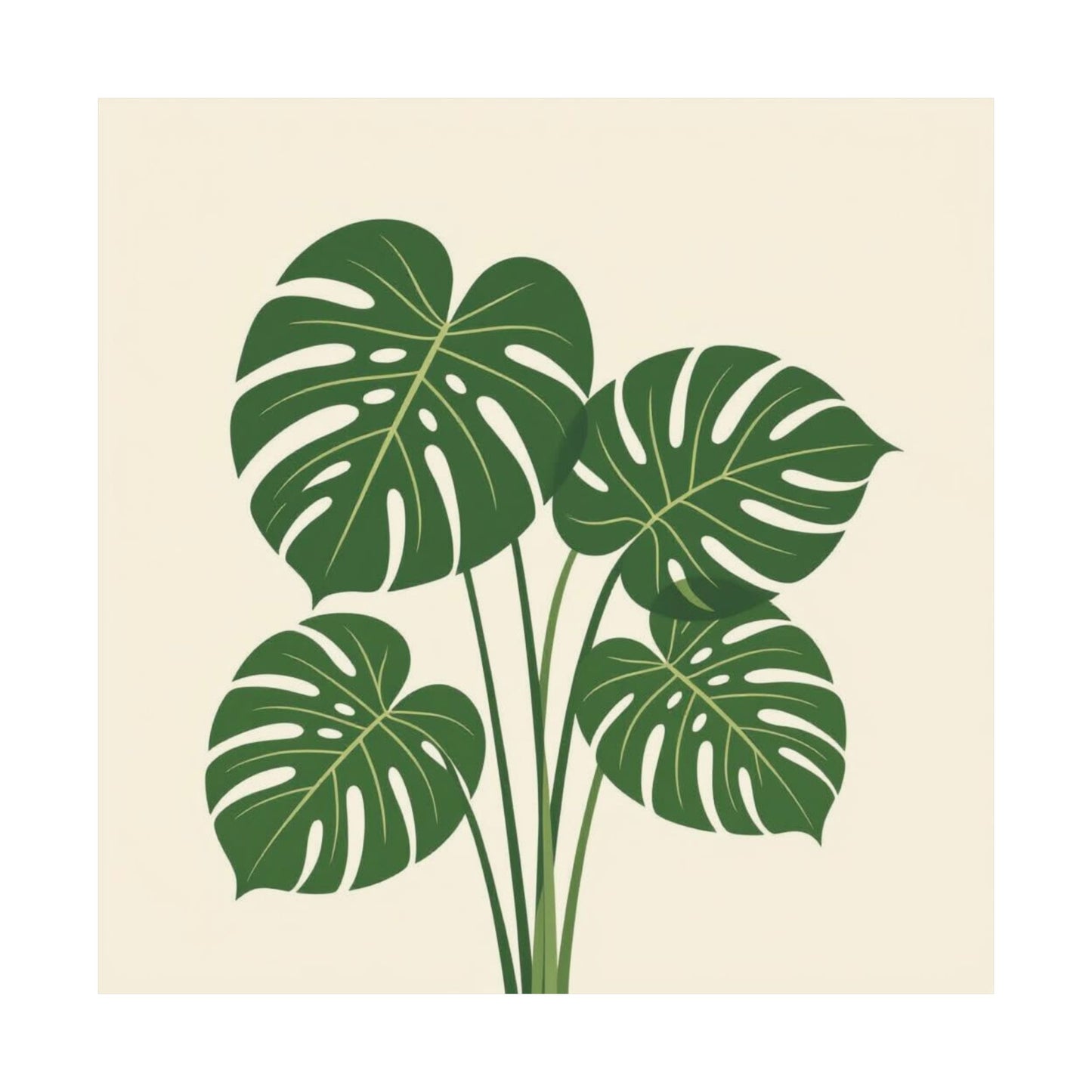 Digital download Poster Monstera Leaf Design