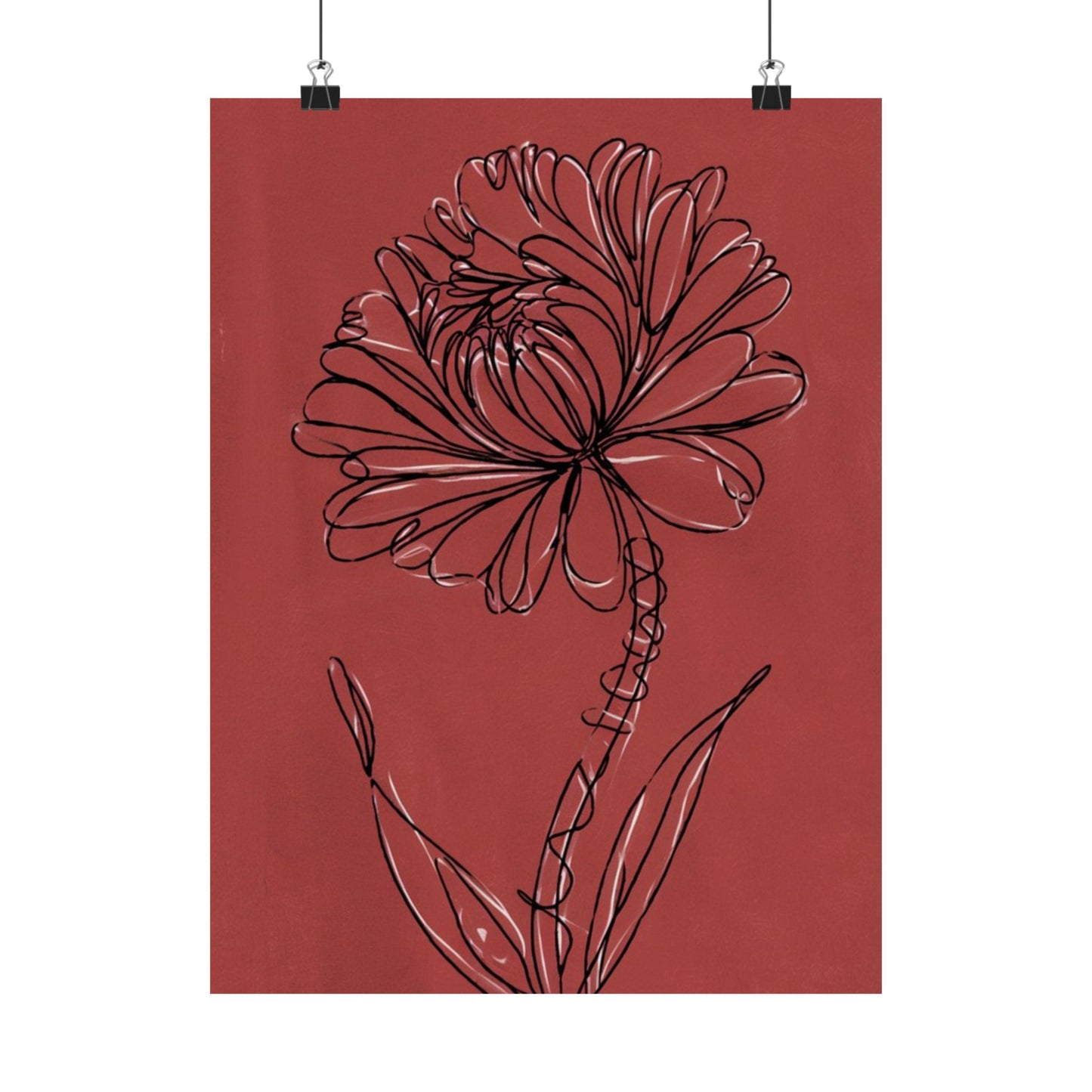 Vertical Poster - Artistic Floral Modern Wall Art Decor