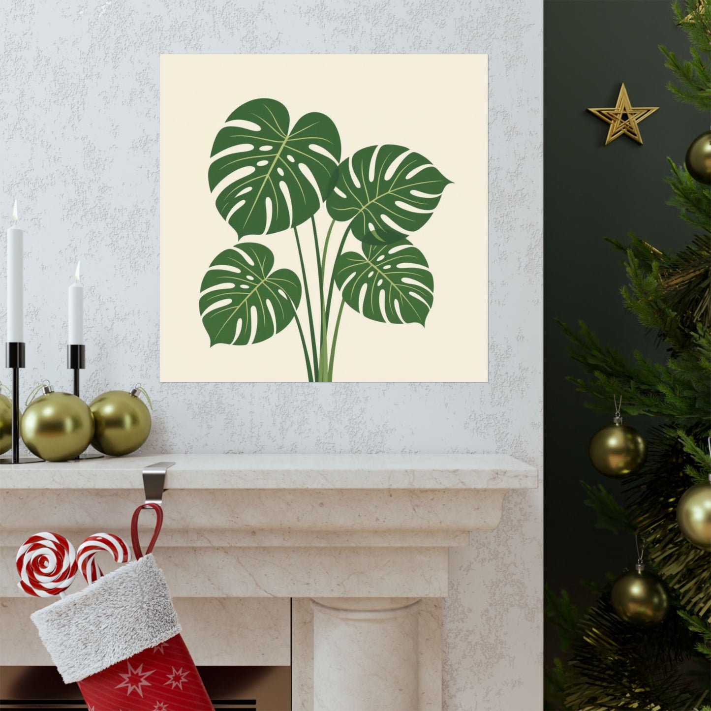 Digital download Poster Monstera Leaf Design