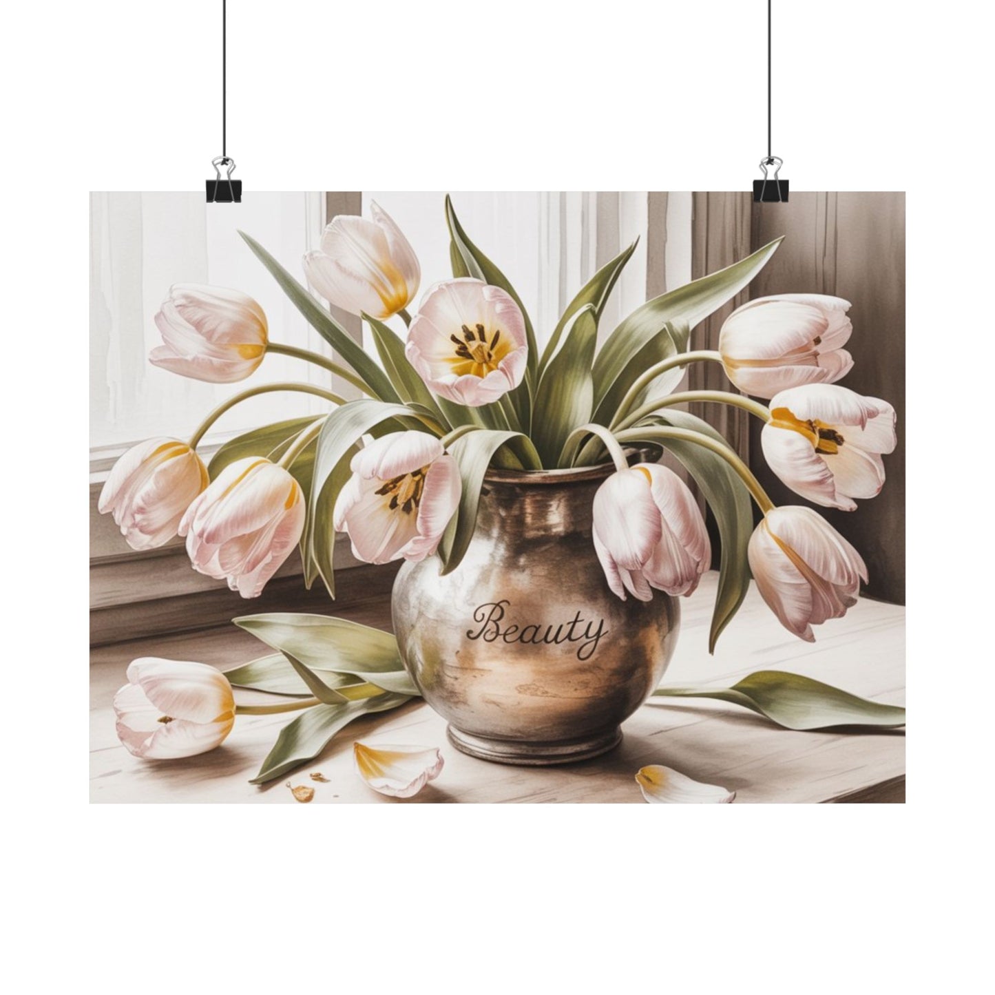 Digital download antique Tulips Poster