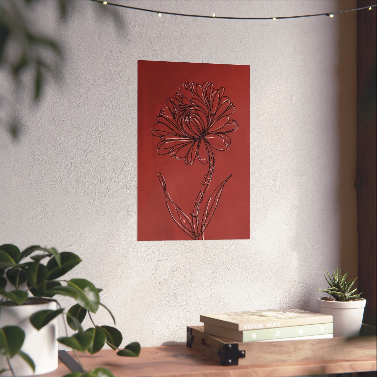 Vertical Poster - Artistic Floral Modern Wall Art Decor