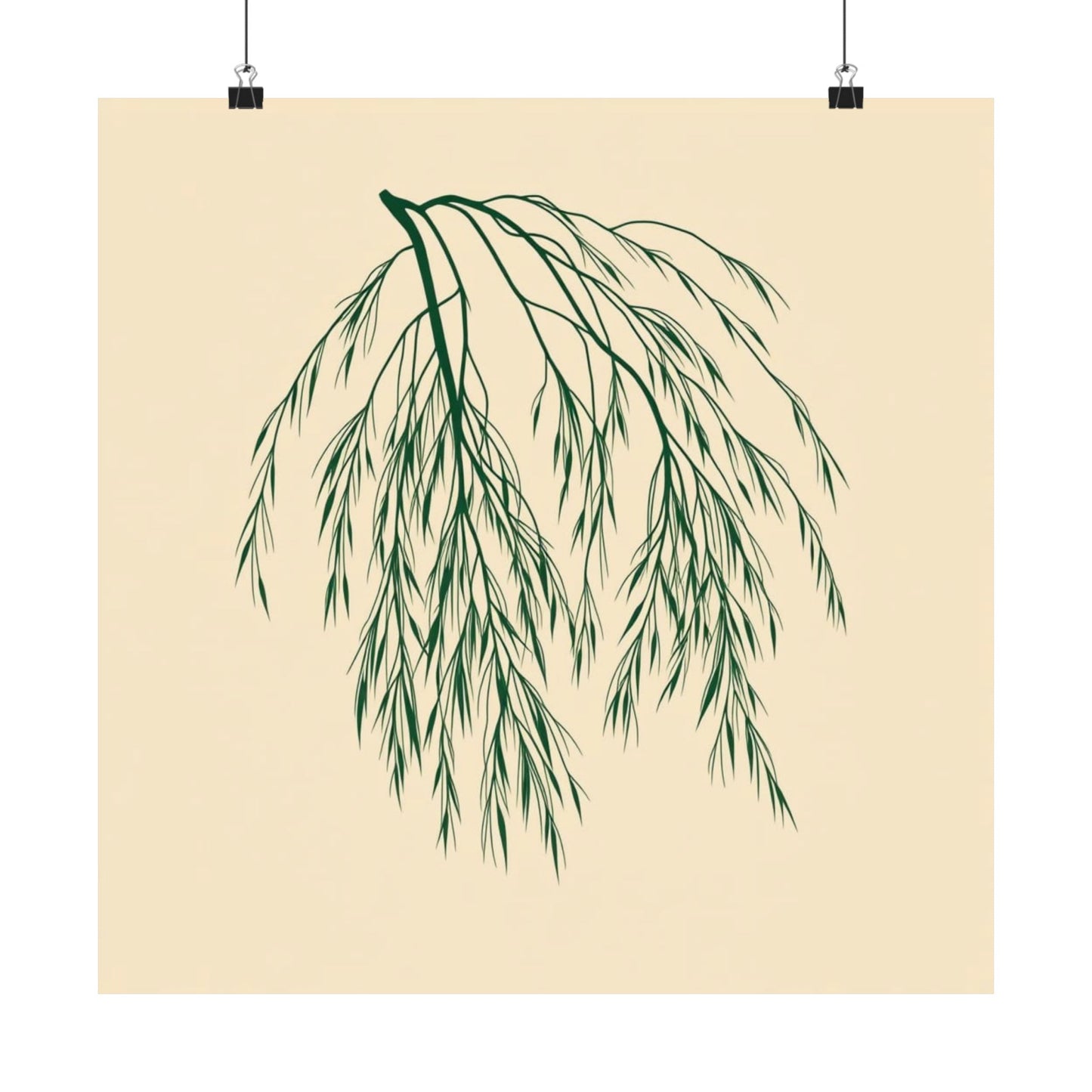Poster - Willow Leaves Design