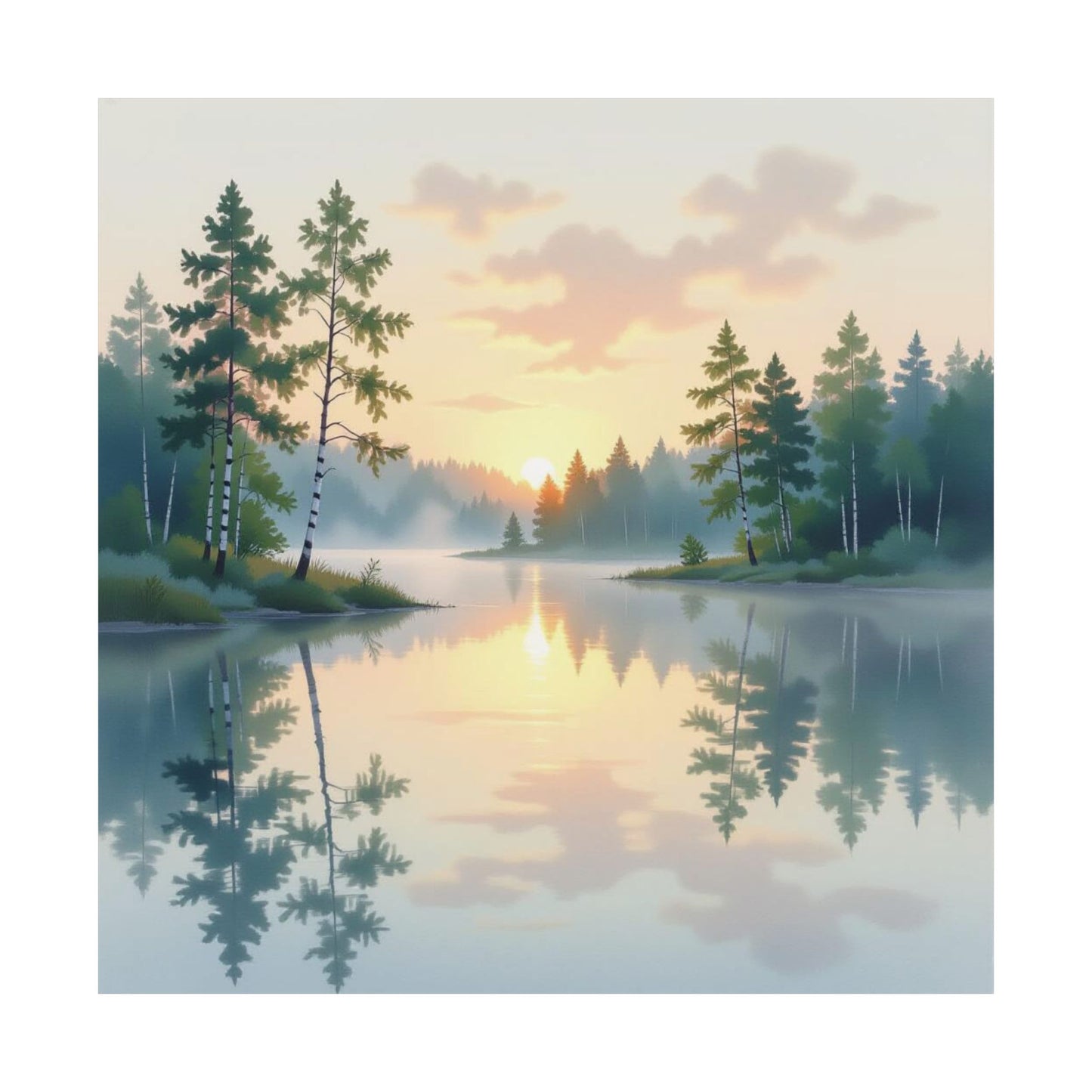 Serene Nature Wall Art Print, Matte Vertical Posters, Scenic Home Decor, Tranquil Sunset Print, Outdoor Lover Gift, Peaceful Landscape